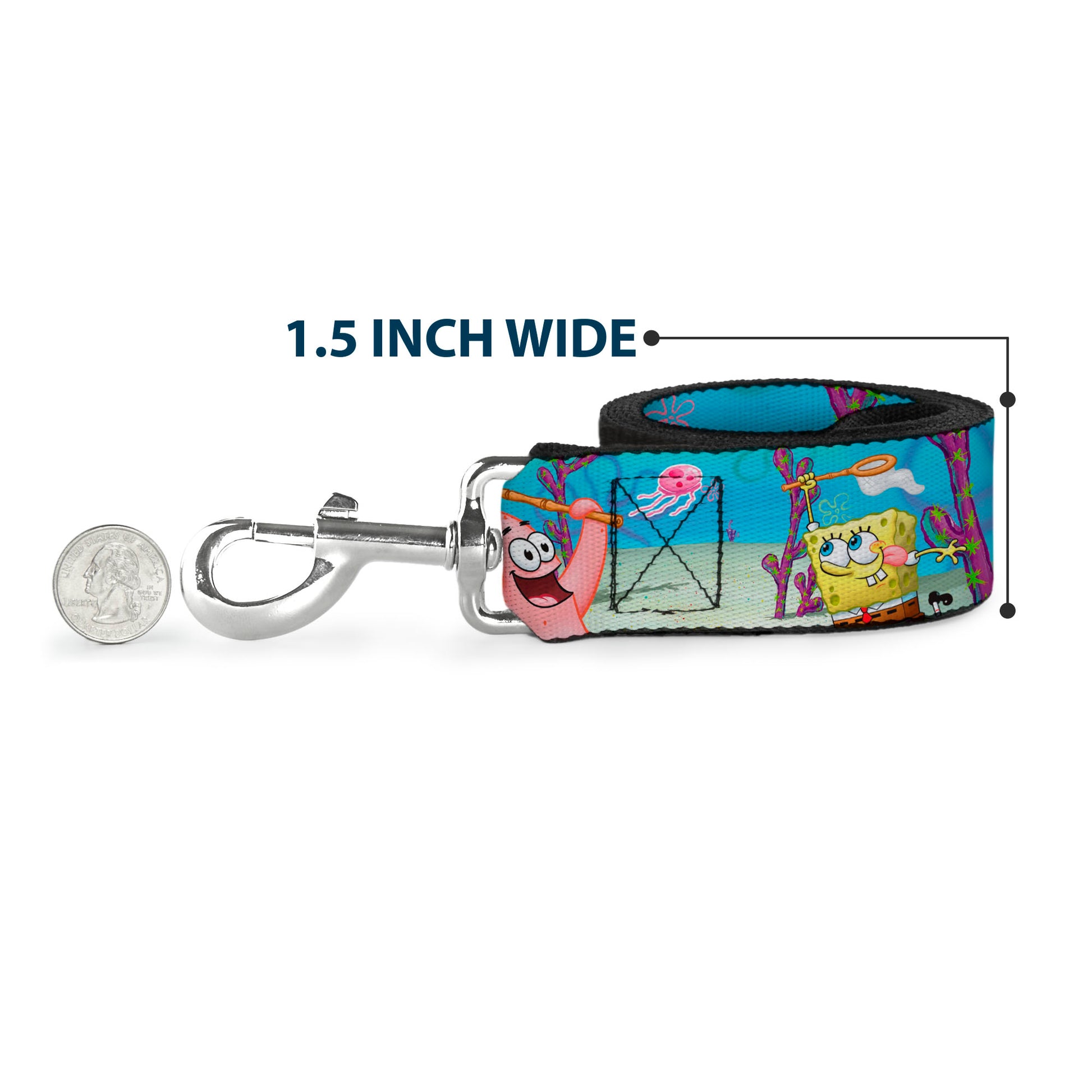 Dog Leash - SpongeBob & Patrick Starfish Jellyfishing Scenes Dog Leashes SpongeBob SquarePants