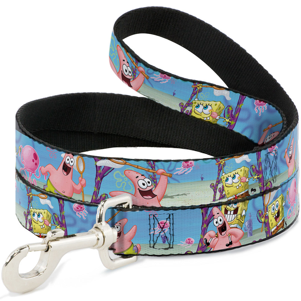 Dog Leash - SpongeBob & Patrick Starfish Jellyfishing Scenes Dog Leashes SpongeBob SquarePants