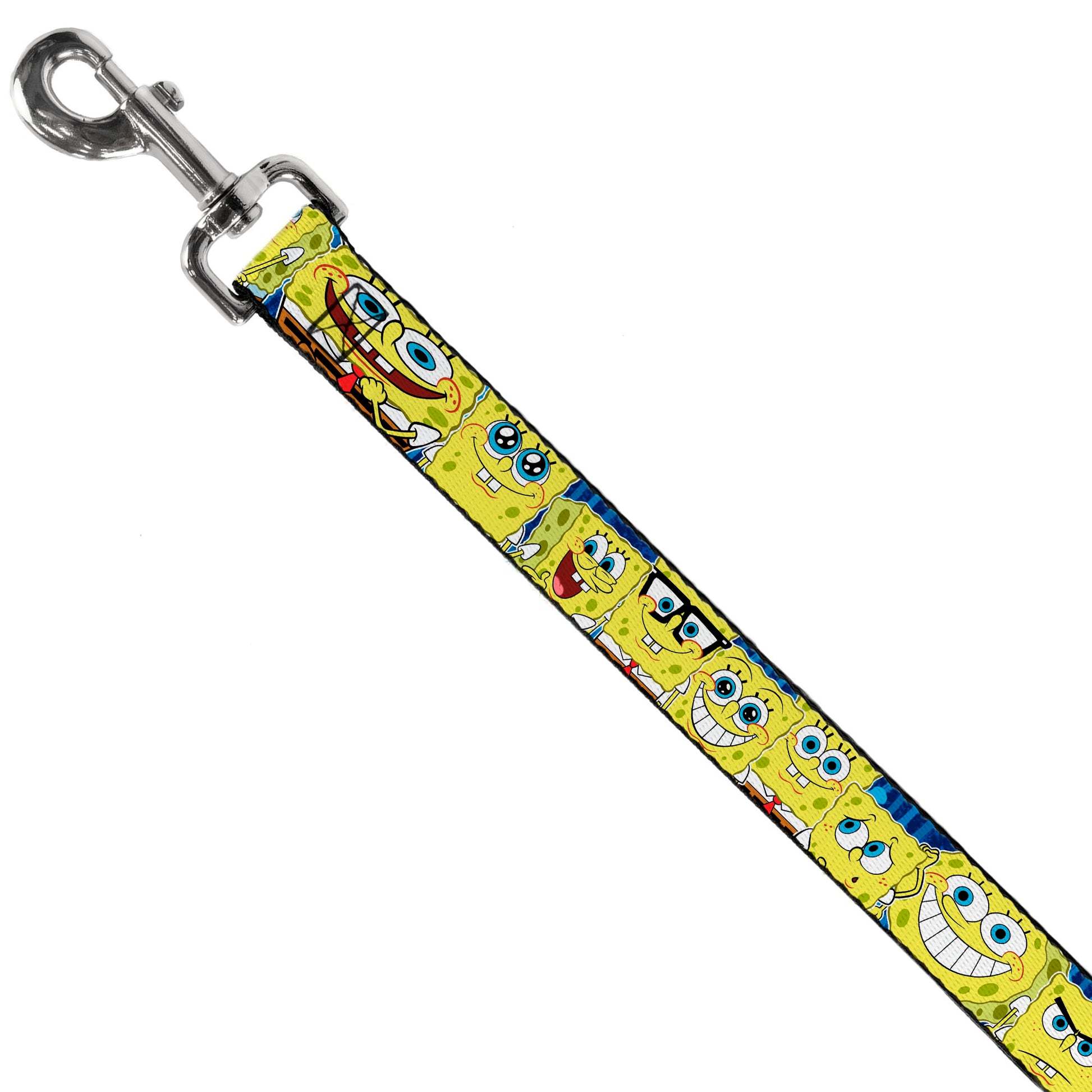 Dog Leash - SpongeBob Expressions Stripe Blue Dog Leashes SpongeBob SquarePants