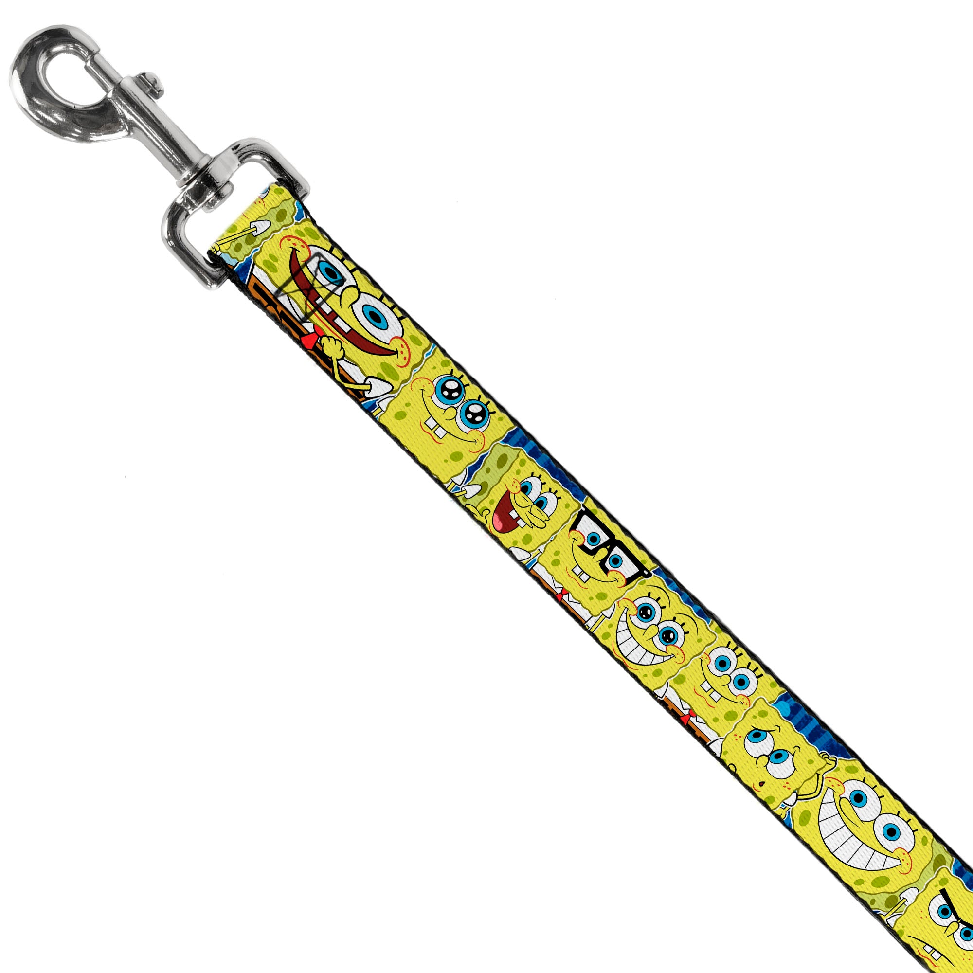 Dog Leash - SpongeBob Expressions Stripe Blue Dog Leashes SpongeBob SquarePants