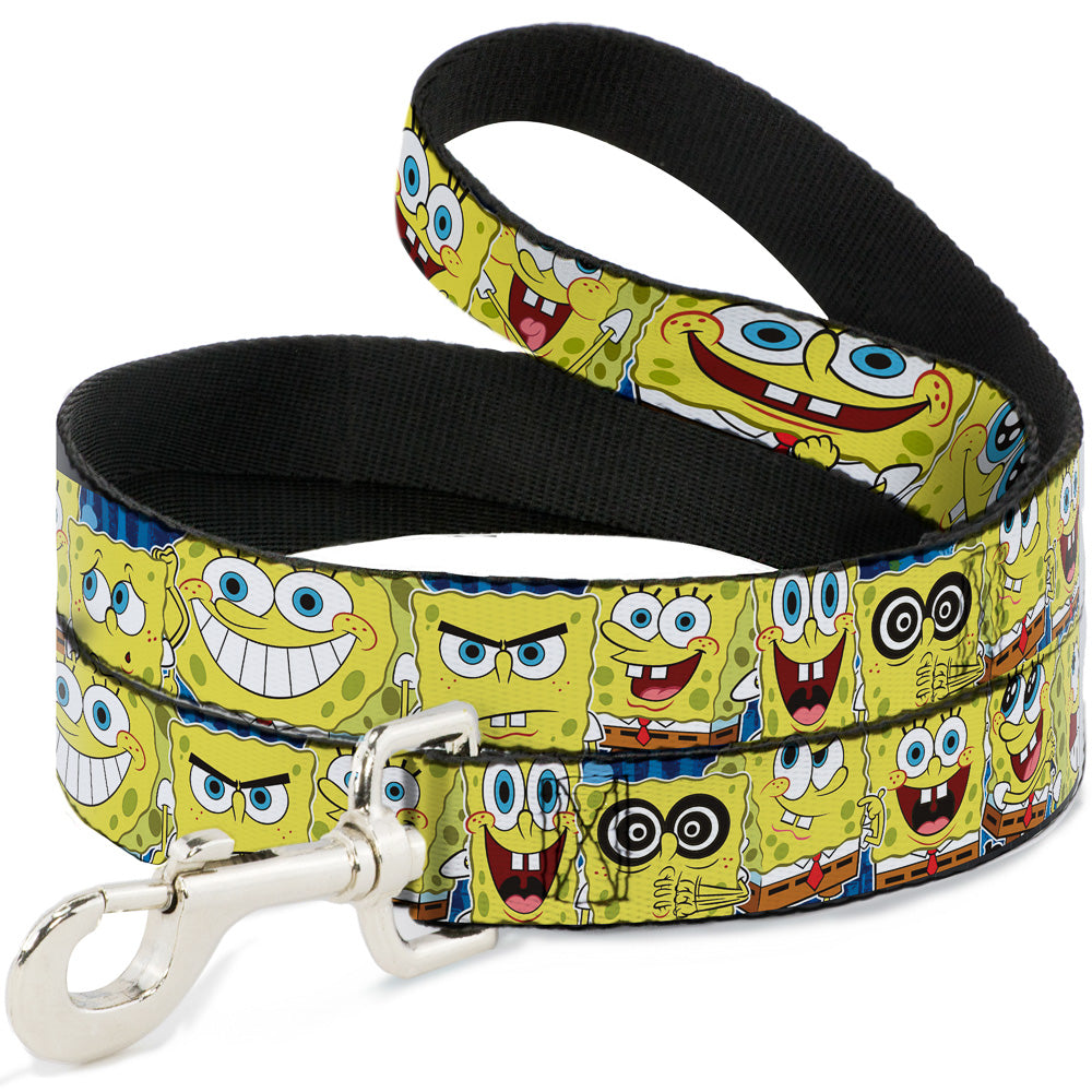 Dog Leash - SpongeBob Expressions Stripe Blue Dog Leashes SpongeBob SquarePants
