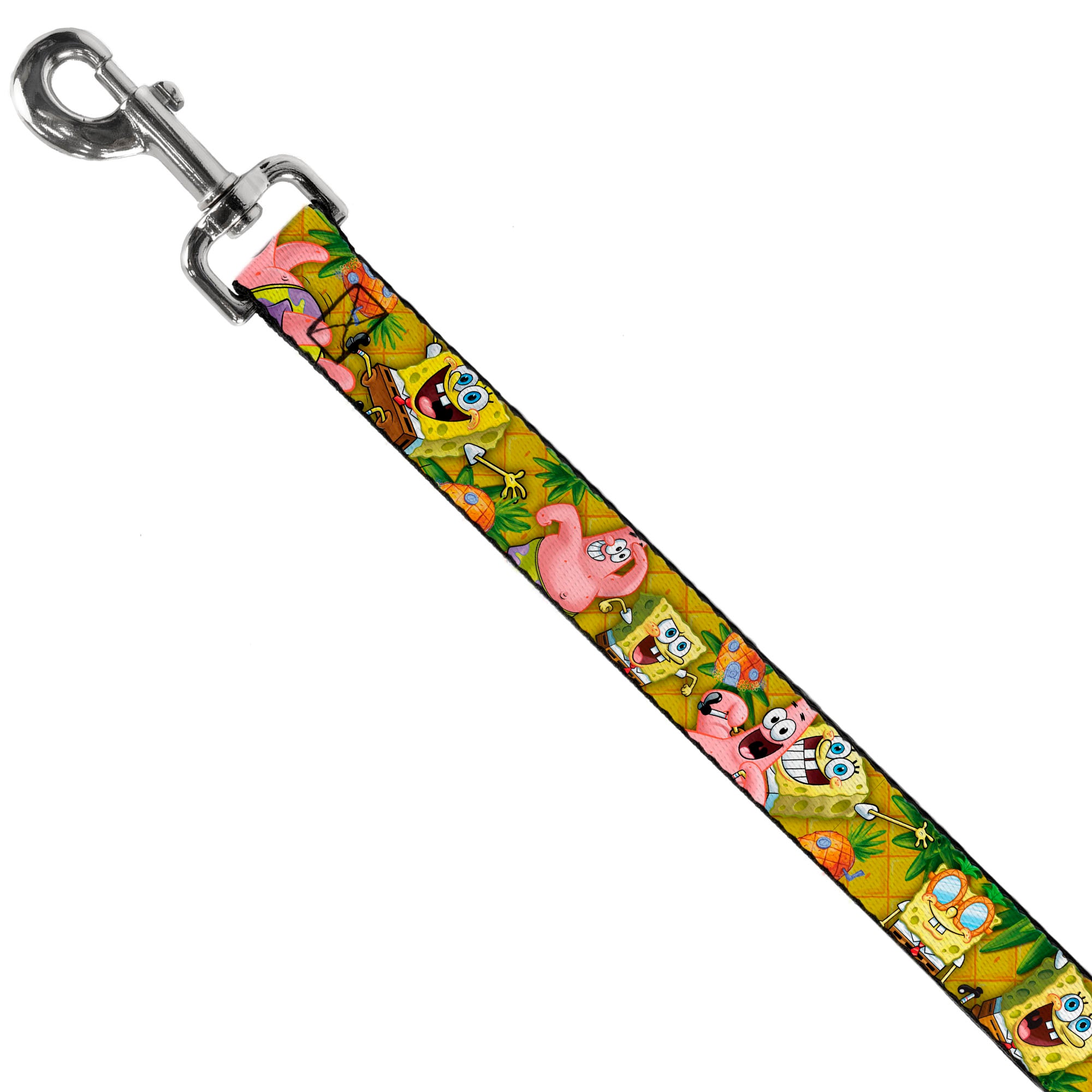 Dog Leash - SpongeBob & Patrick Starfish Poses Pineapple Gold Dog Leashes SpongeBob SquarePants
