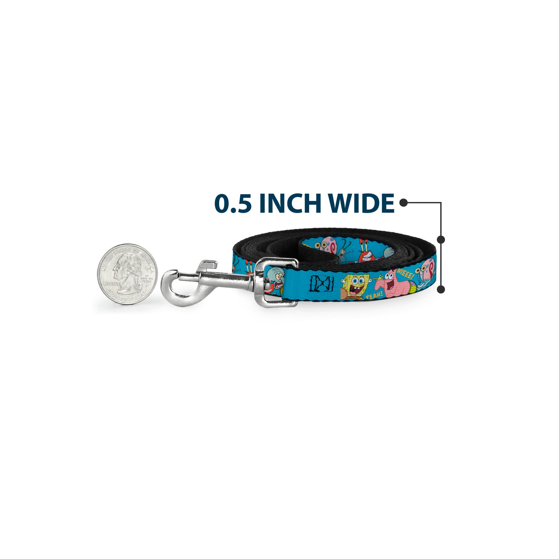 Dog Leash - SpongeBob SquarePants and Friends Poses Blue Dog Leashes SpongeBob SquarePants