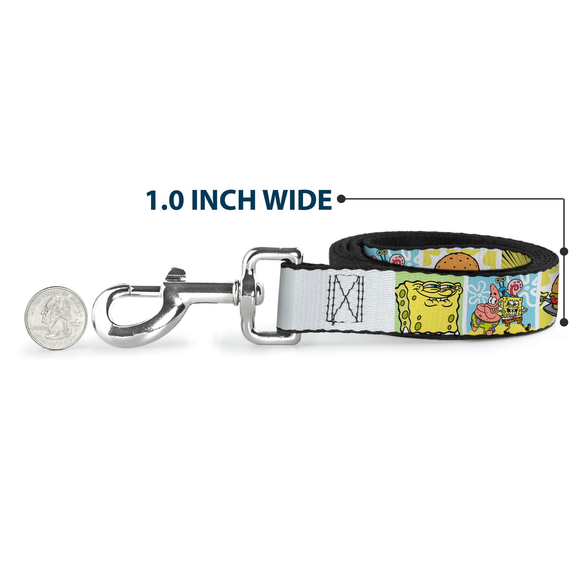 Dog Leash - SpongeBob and Friends ABSORB THE LOVE Pose and Icon Blocks Dog Leashes SpongeBob SquarePants