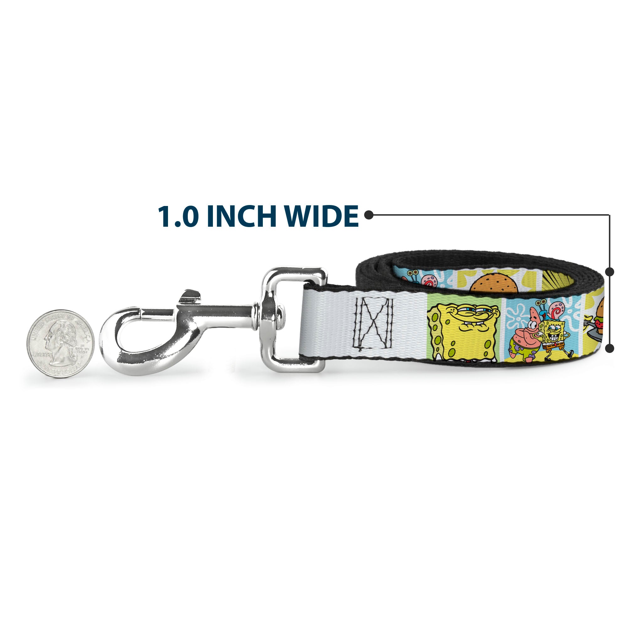 Dog Leash - SpongeBob and Friends ABSORB THE LOVE Pose and Icon Blocks Dog Leashes SpongeBob SquarePants