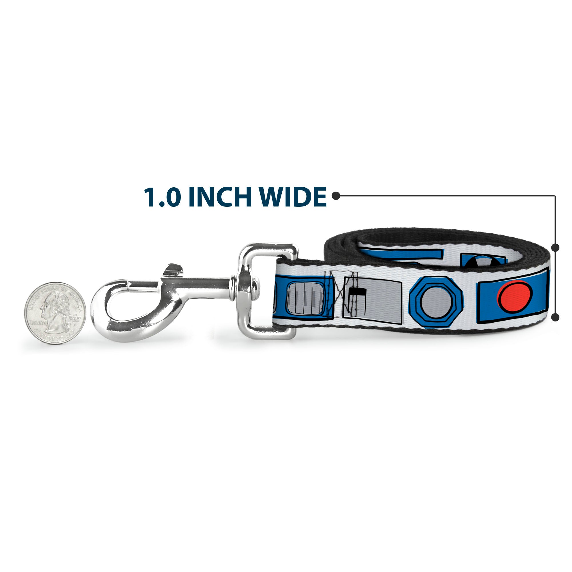 Dog Leash - Star Wars R2-D2 Bounding Parts4 White/Black/Blue/Gray/Red Dog Leashes Star Wars