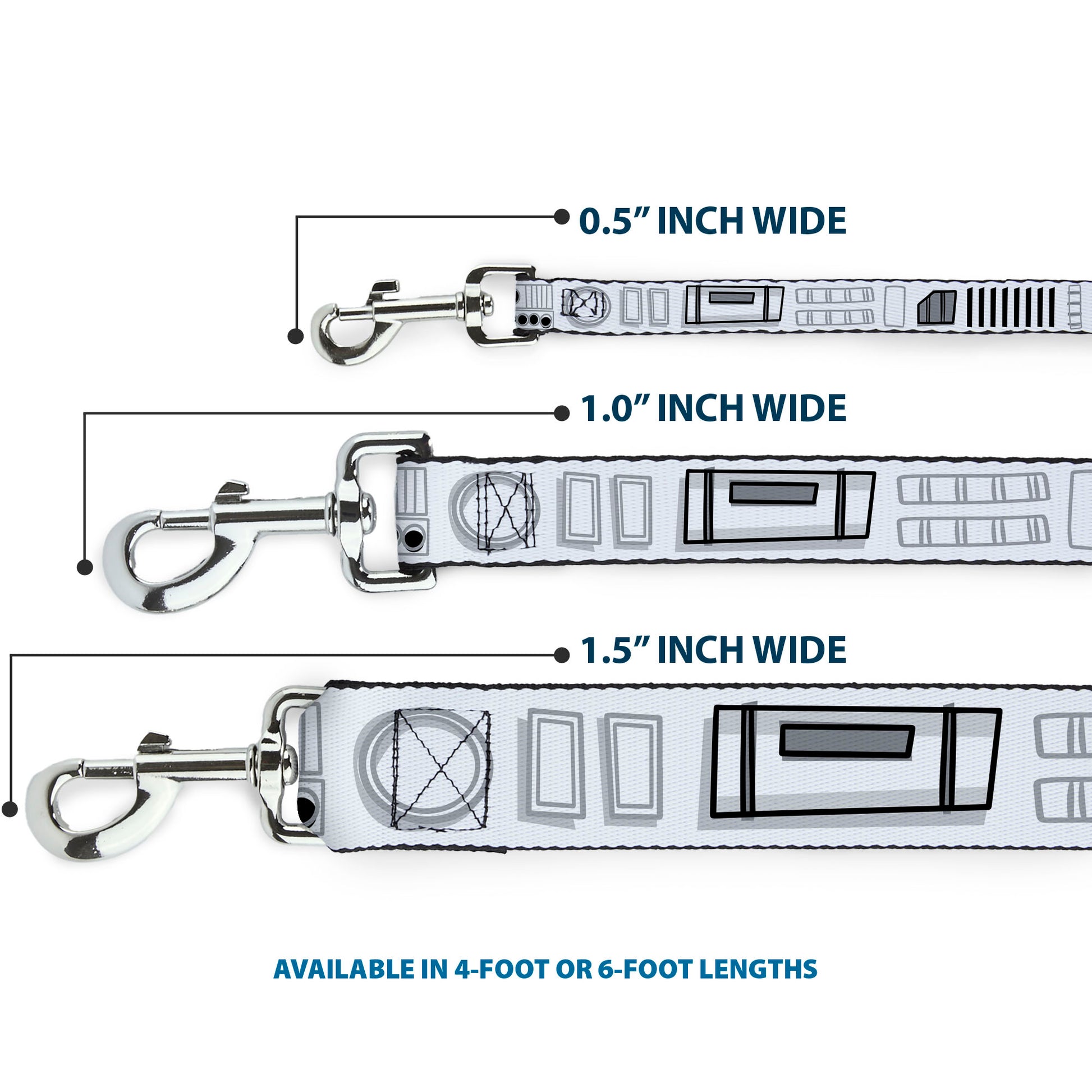 Dog Leash - Star Wars Stormtroopers Utility Belt2 Bounding White/Grays/Black Dog Leashes Star Wars
