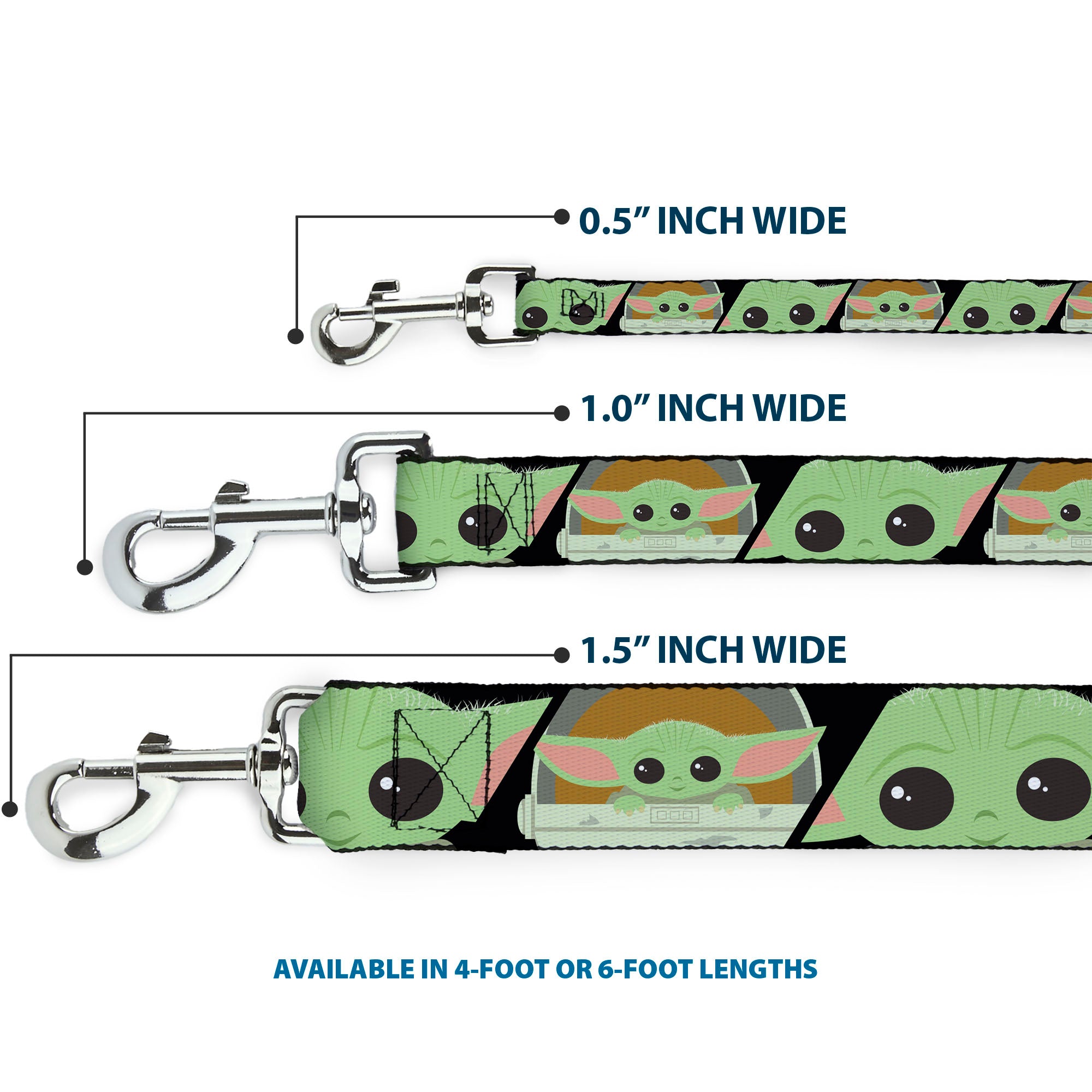 Dog Leash - Star Wars The Child Chibi Face Blocks Black Dog Leashes Star Wars