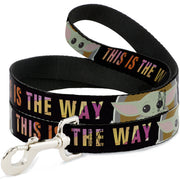 Dog Leash - Star Wars The Child Chibi Pod Pose THIS IS THE WAY Black/Multi Color Dog Leashes Star Wars