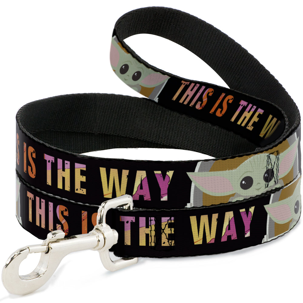 Dog Leash - Star Wars The Child Chibi Pod Pose THIS IS THE WAY Black/Multi Color Dog Leashes Star Wars