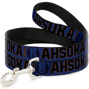 Dog Leash - Star Wars TANO AHSOKA Pose/Jedi Order Insignia Blues/Gray Dog Leashes Star Wars