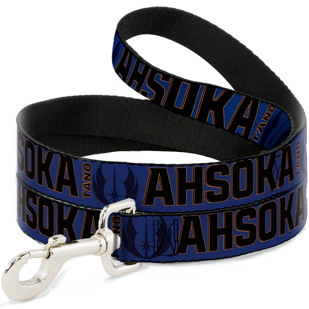 Dog Leash - Star Wars TANO AHSOKA Pose/Jedi Order Insignia Blues/Gray Dog Leashes Star Wars