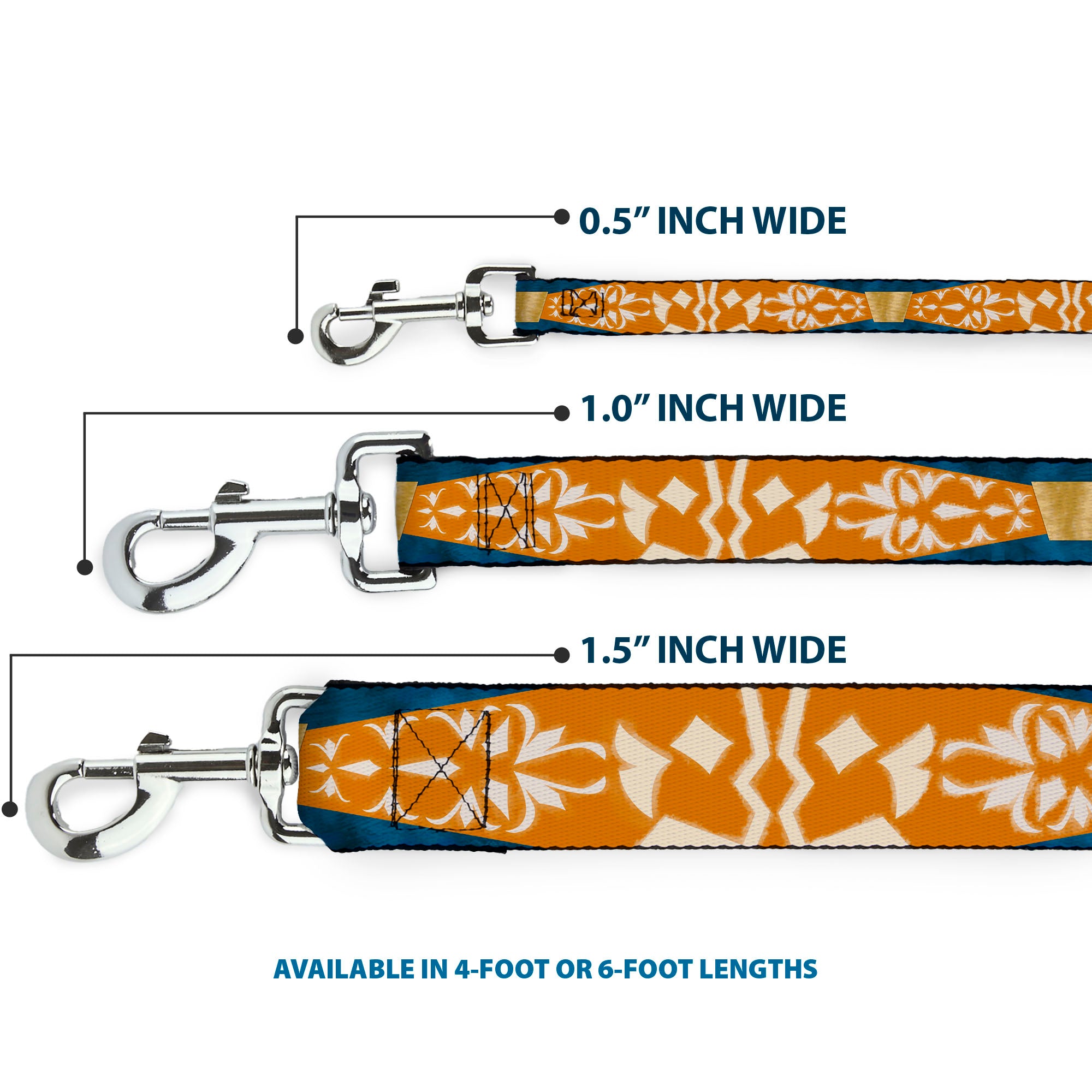 Dog Leash - Star Wars Clone Wars Ahsoka Tano Bounding Elements Blues/Orange Dog Leashes Star Wars