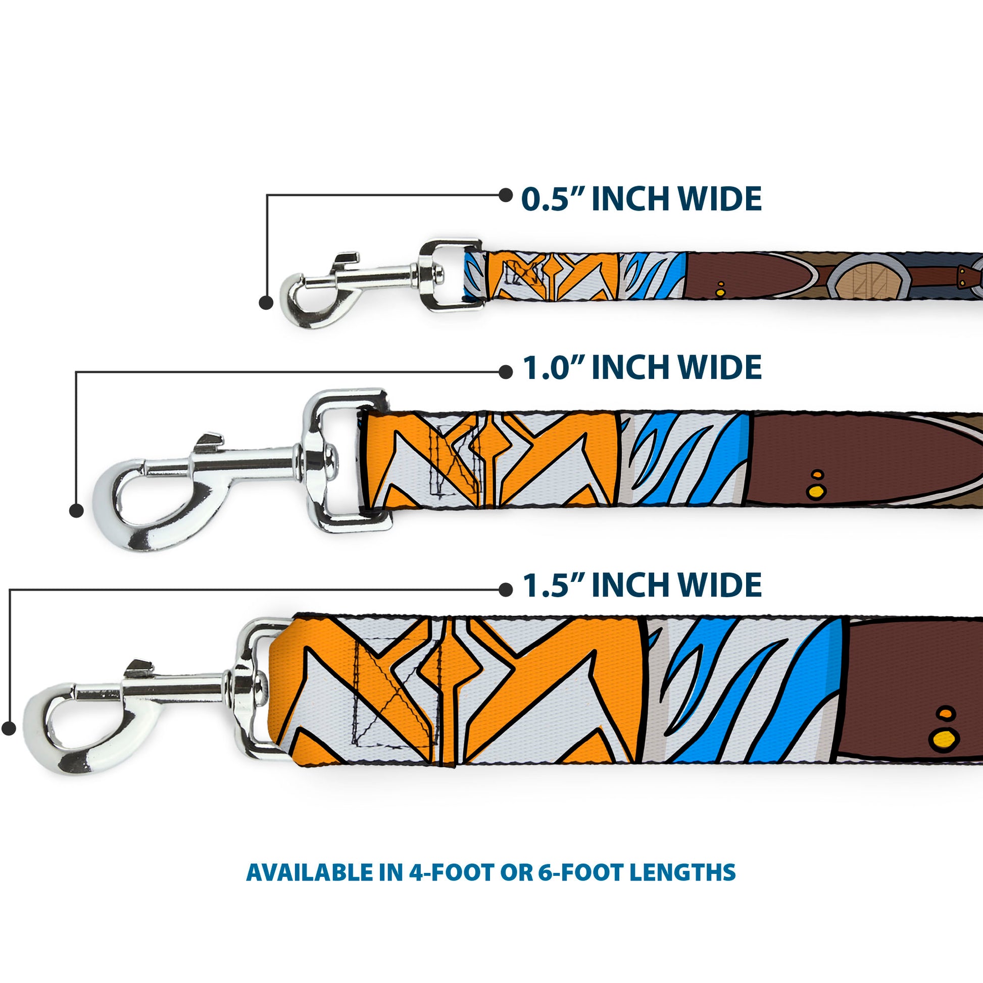 Dog Leash - Star Wars The Clone Wars Ahsoka Tano Bounding Elements2 Dog Leashes Star Wars