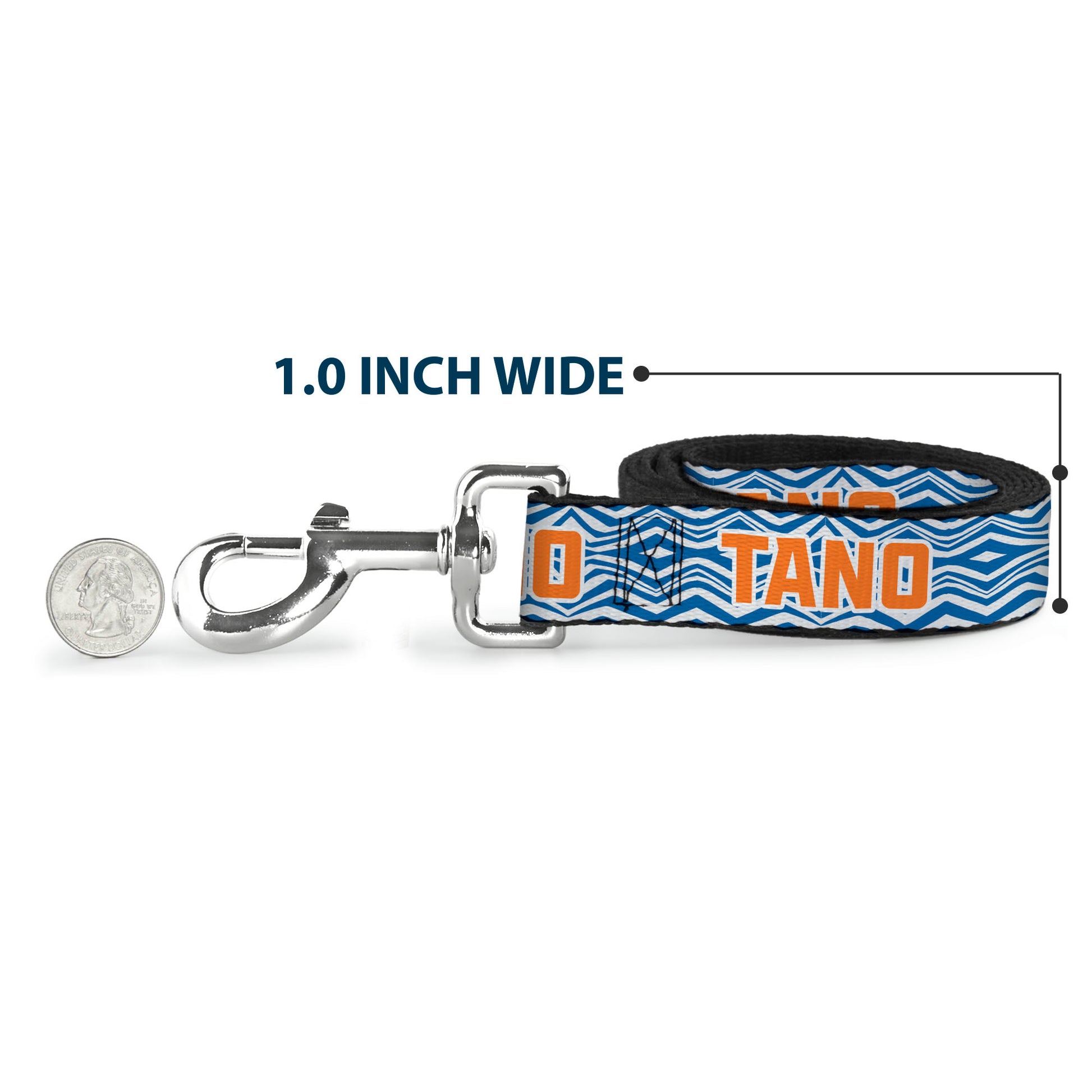Dog Leash - Star Wars The Clone Wars Ahsoka TANO Text Waves White/Blue/Orange Dog Leashes Star Wars