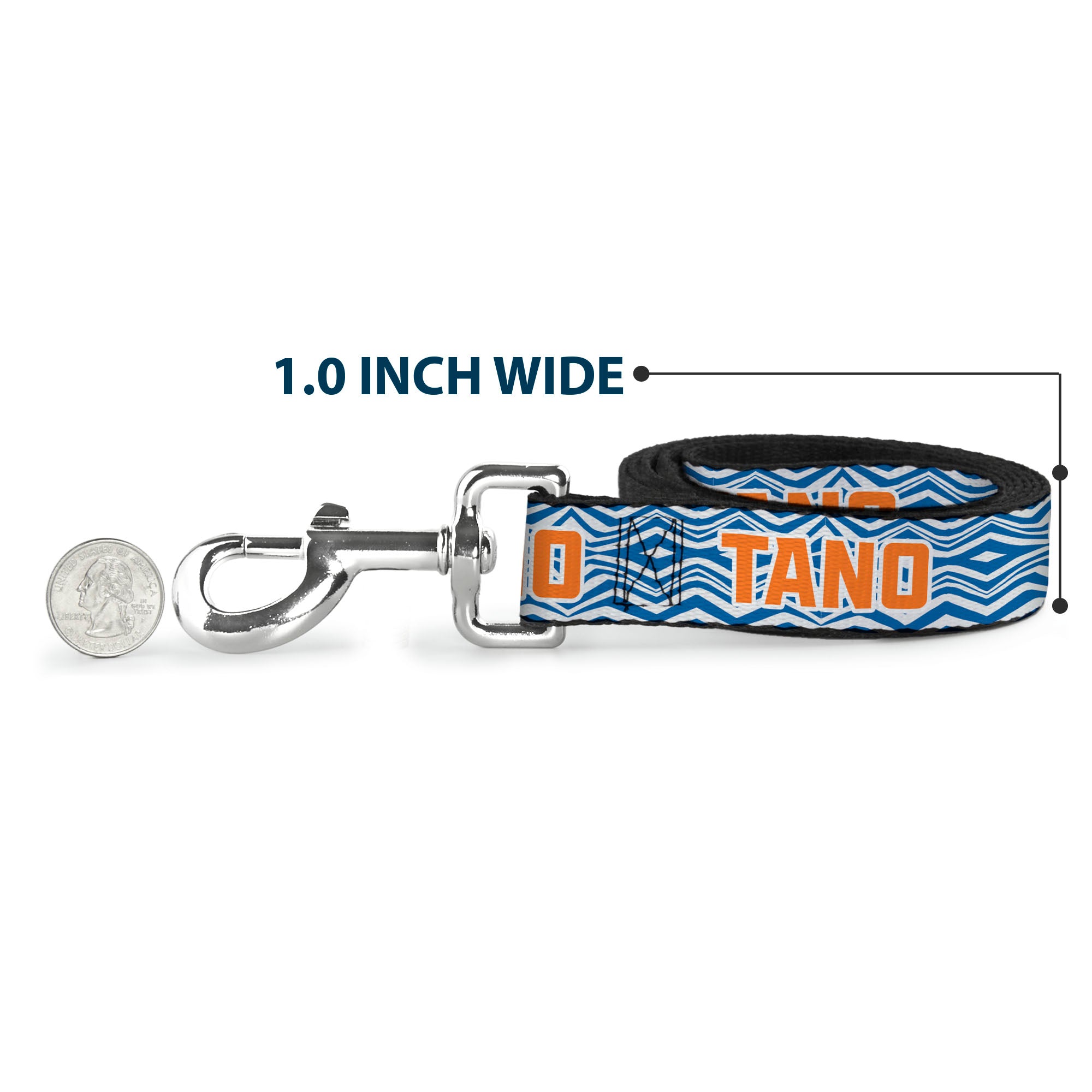 Dog Leash - Star Wars The Clone Wars Ahsoka TANO Text Waves White/Blue/Orange Dog Leashes Star Wars