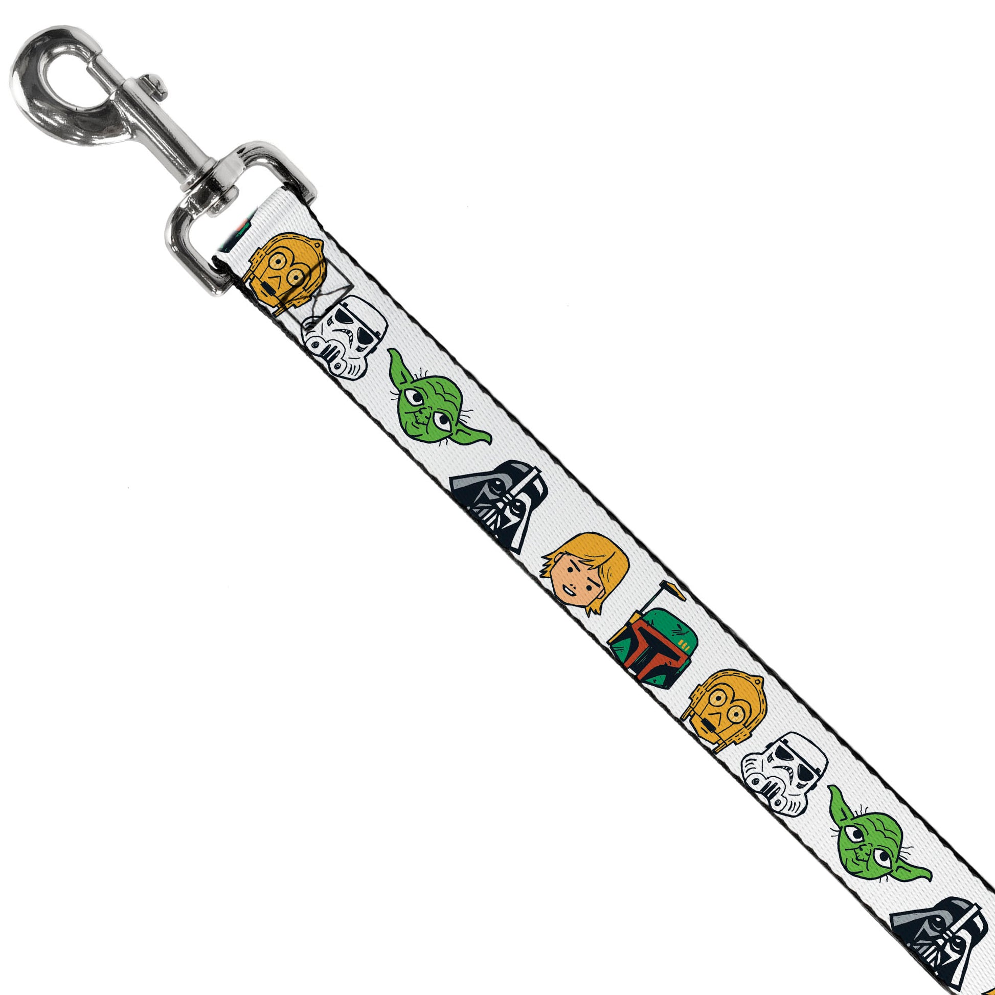 Dog Leash - Star Wars 6-Character Faces White Dog Leashes Star Wars