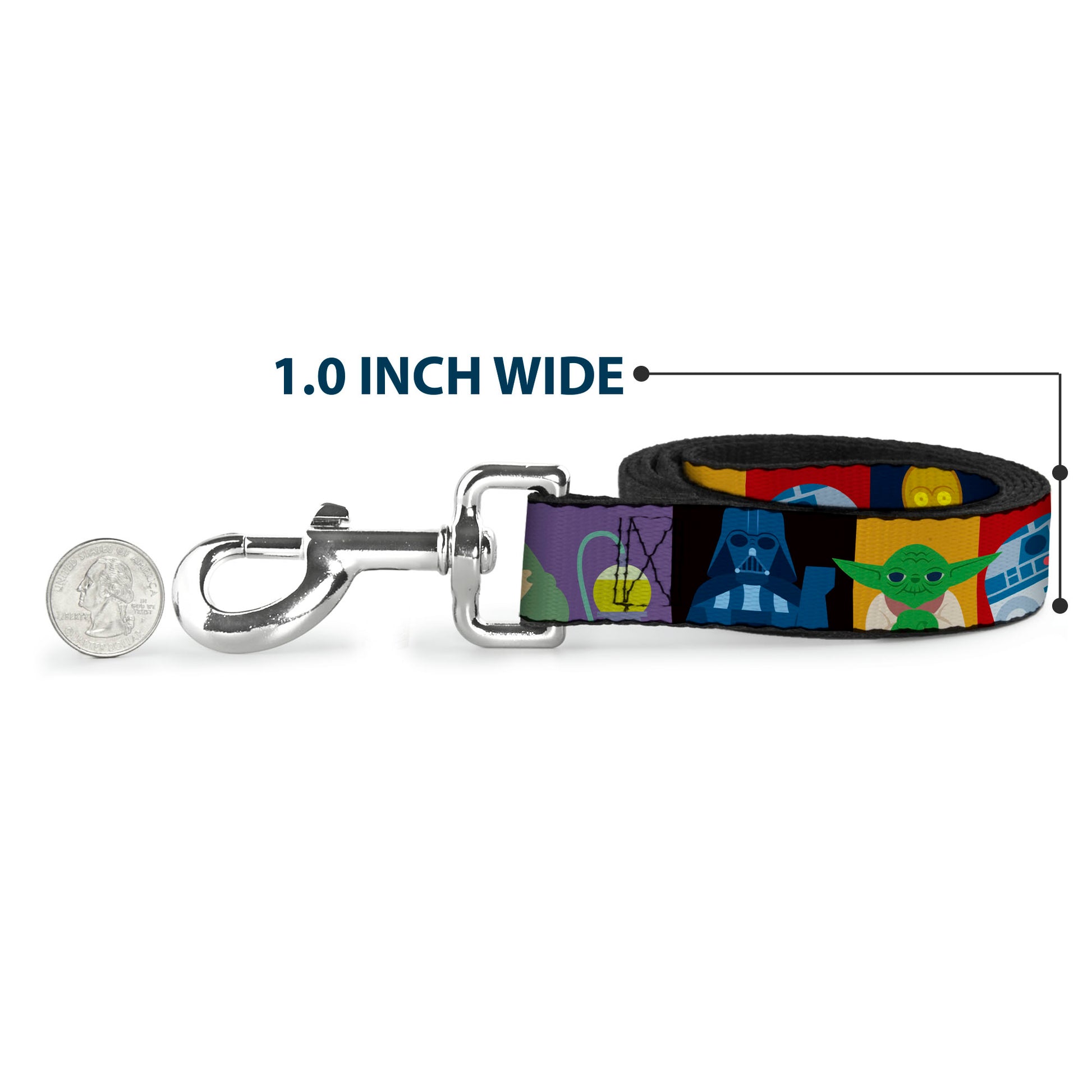 Dog Leash - Star Wars Classic 16-Character Pose Blocks Multi Color Dog Leashes Star Wars