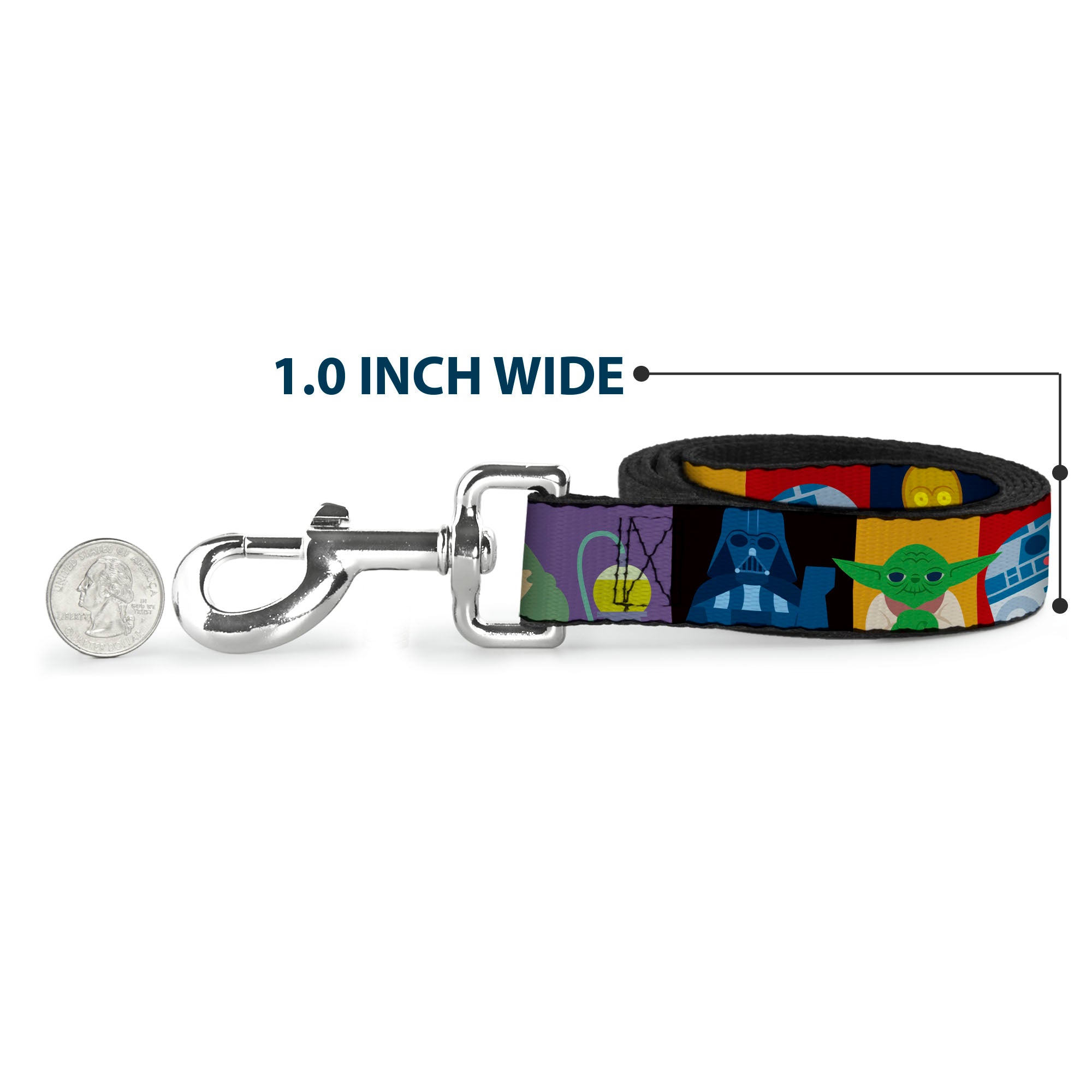 Dog Leash - Star Wars Classic 16-Character Pose Blocks Multi Color Dog Leashes Star Wars