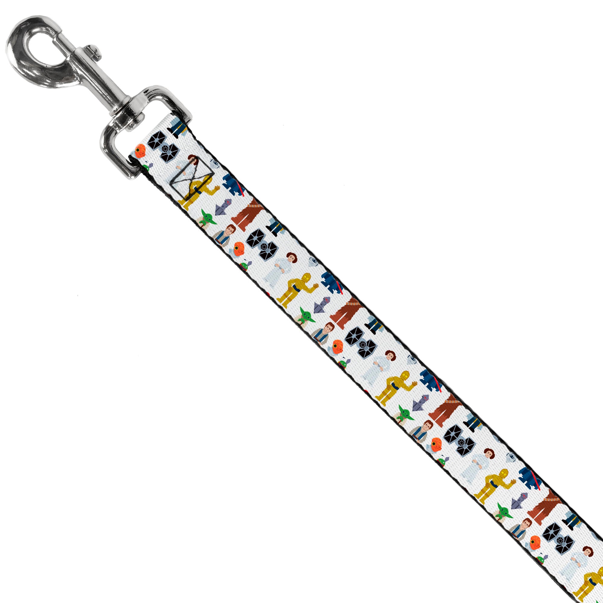 Dog Leash - Star Wars Classic Characters and Icons Collage White Dog Leashes Star Wars