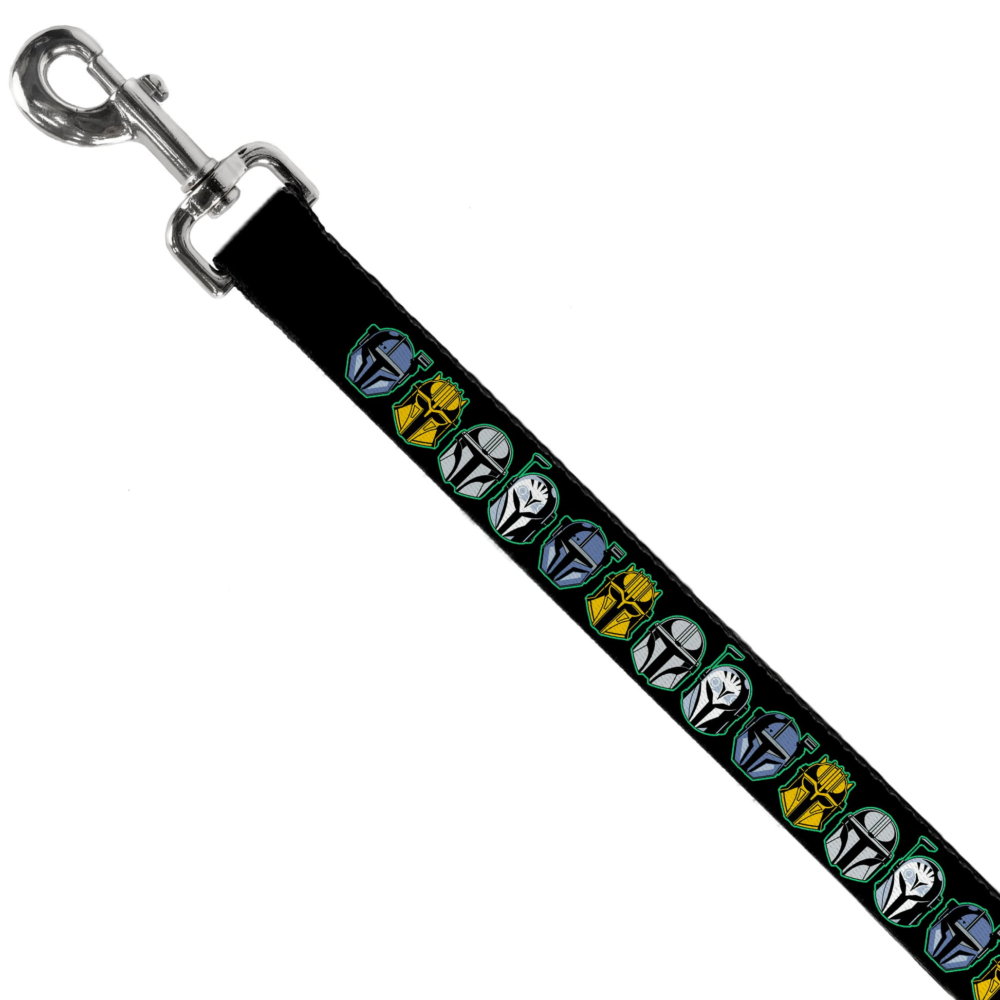 Dog Leash - Star Wars the Mandalorian Helmets Black/Multi Color Dog Leashes Star Wars