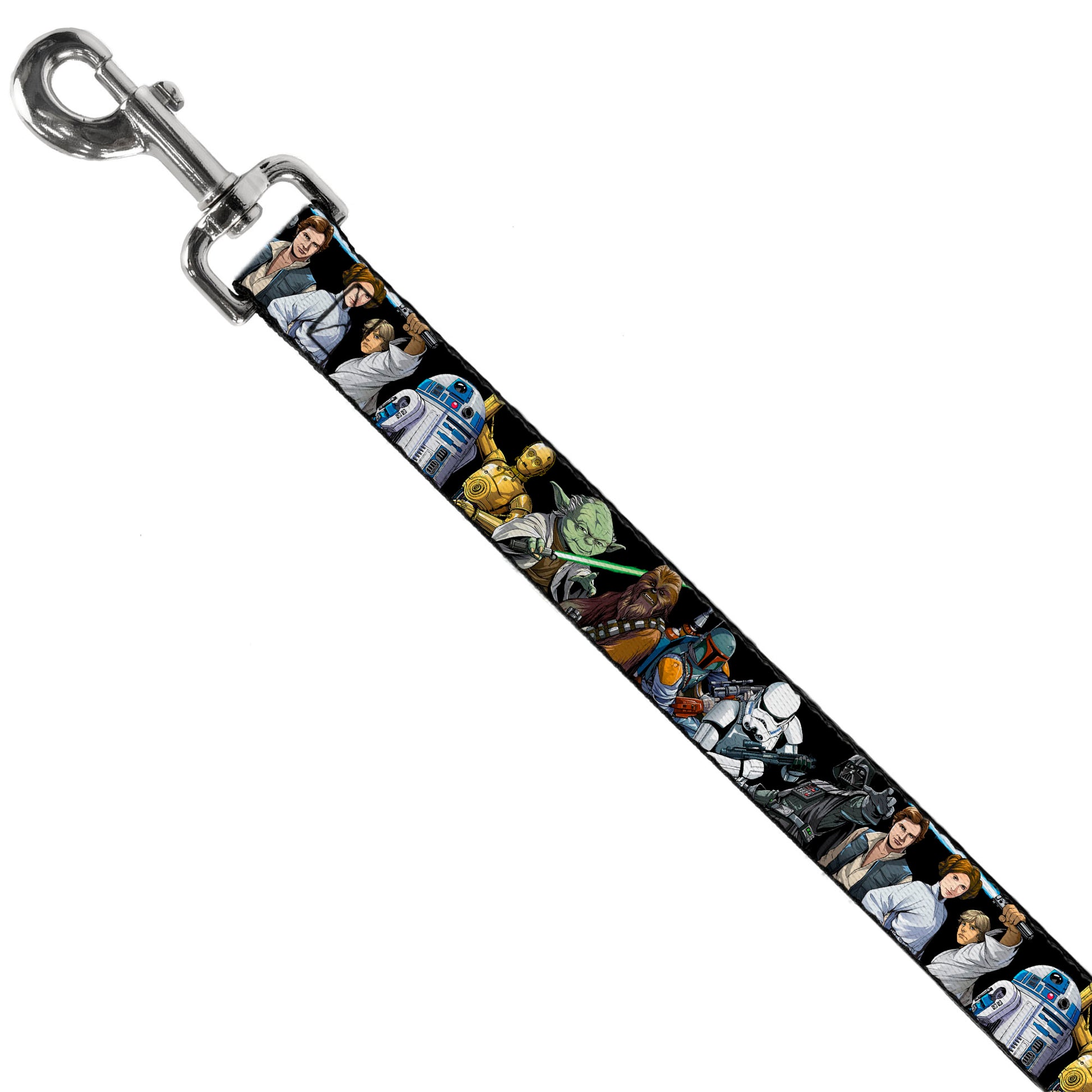 Dog Leash - Star Wars Classic Character Poses Black Dog Leashes Star Wars