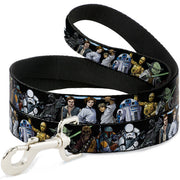 Dog Leash - Star Wars Classic Character Poses Black Dog Leashes Star Wars