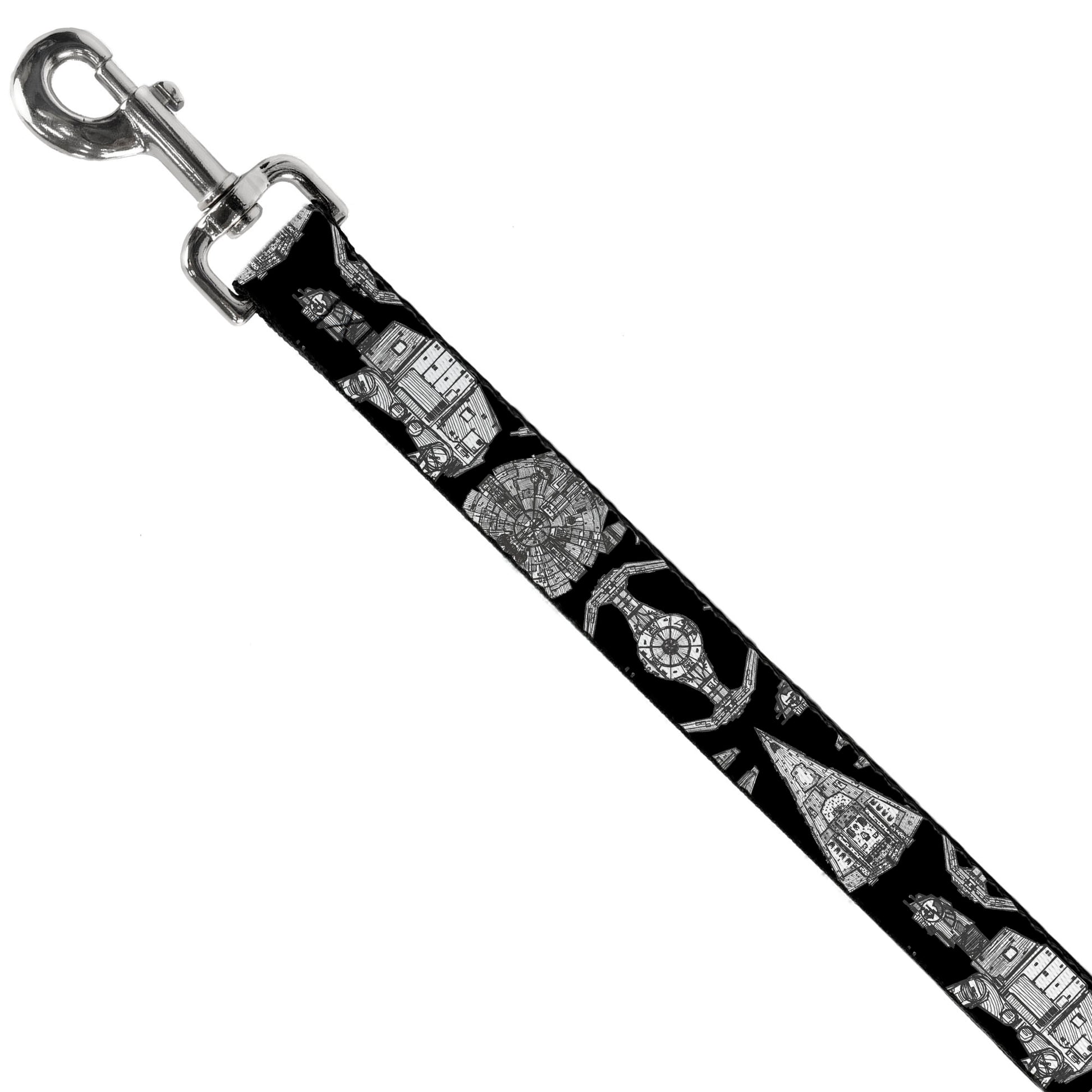 Dog Leash - Star Wars Ships and Vehicles Black/Grays Dog Leashes Star Wars