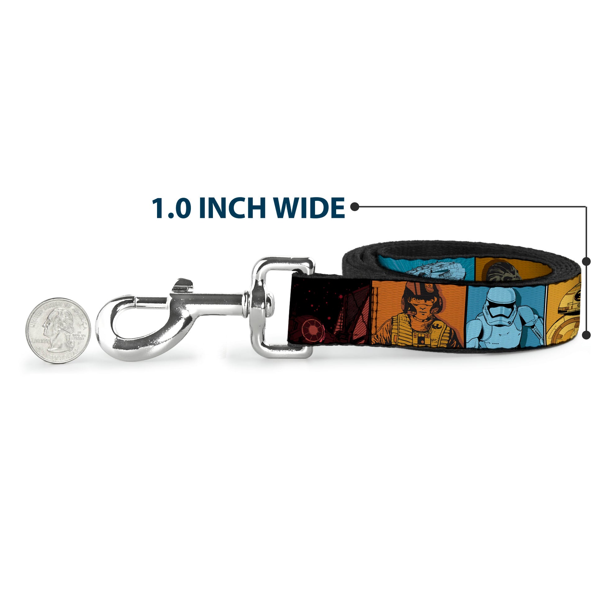 Dog Leash - Star Wars the Force Awakens Character and Icon Blocks Multi Color Dog Leashes Star Wars
