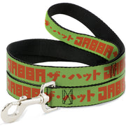 Dog Leash - Star Wars JABBA THE HUTT Text and Characters Green/Orange Dog Leashes Star Wars
