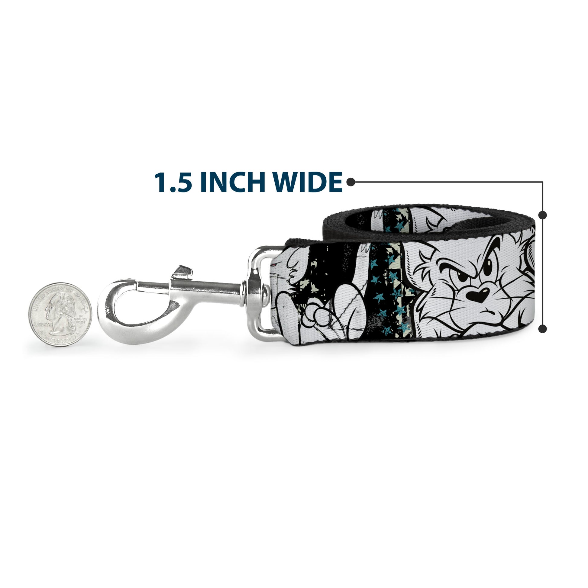 Dog Leash - TOM & JERRY Face & Pose Sketch Black/White/Red/Blue Dog Leashes Tom and Jerry