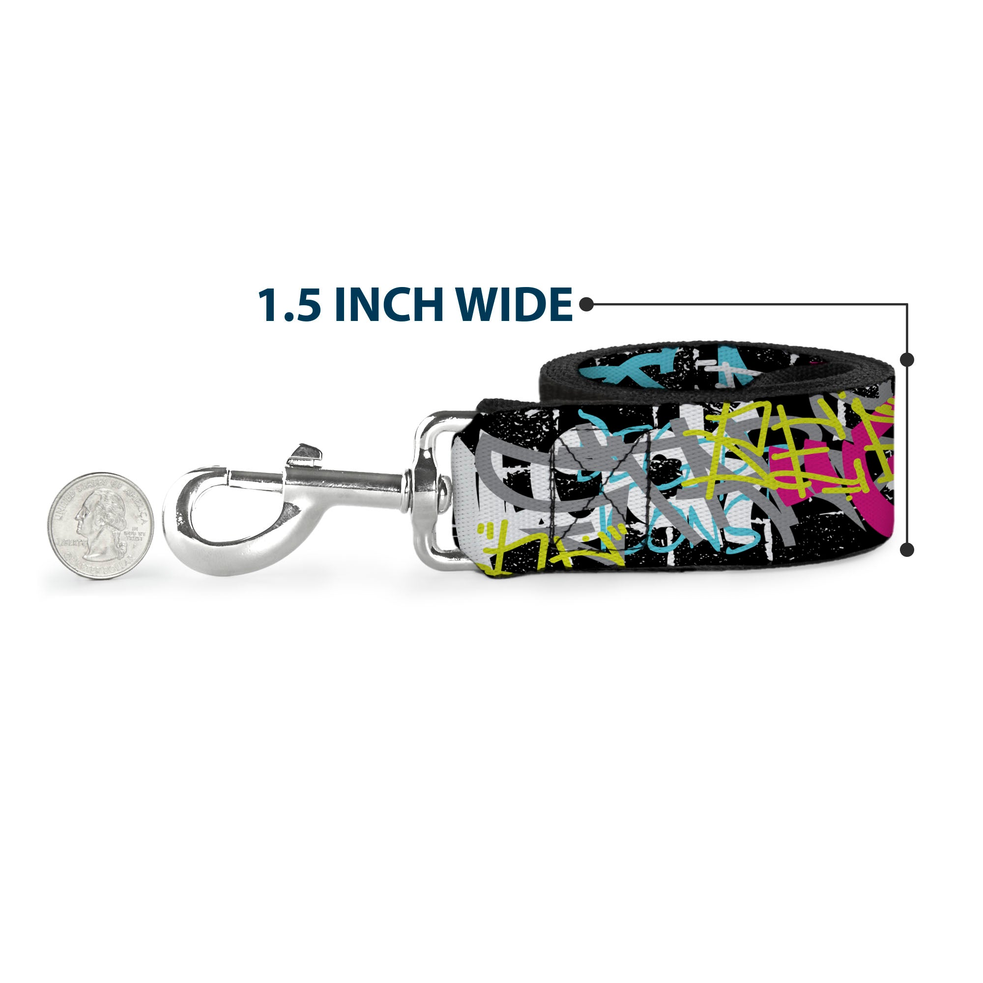 Dog Leash - Transformers Icons and Names Graffiti Collage Black/Multi Color