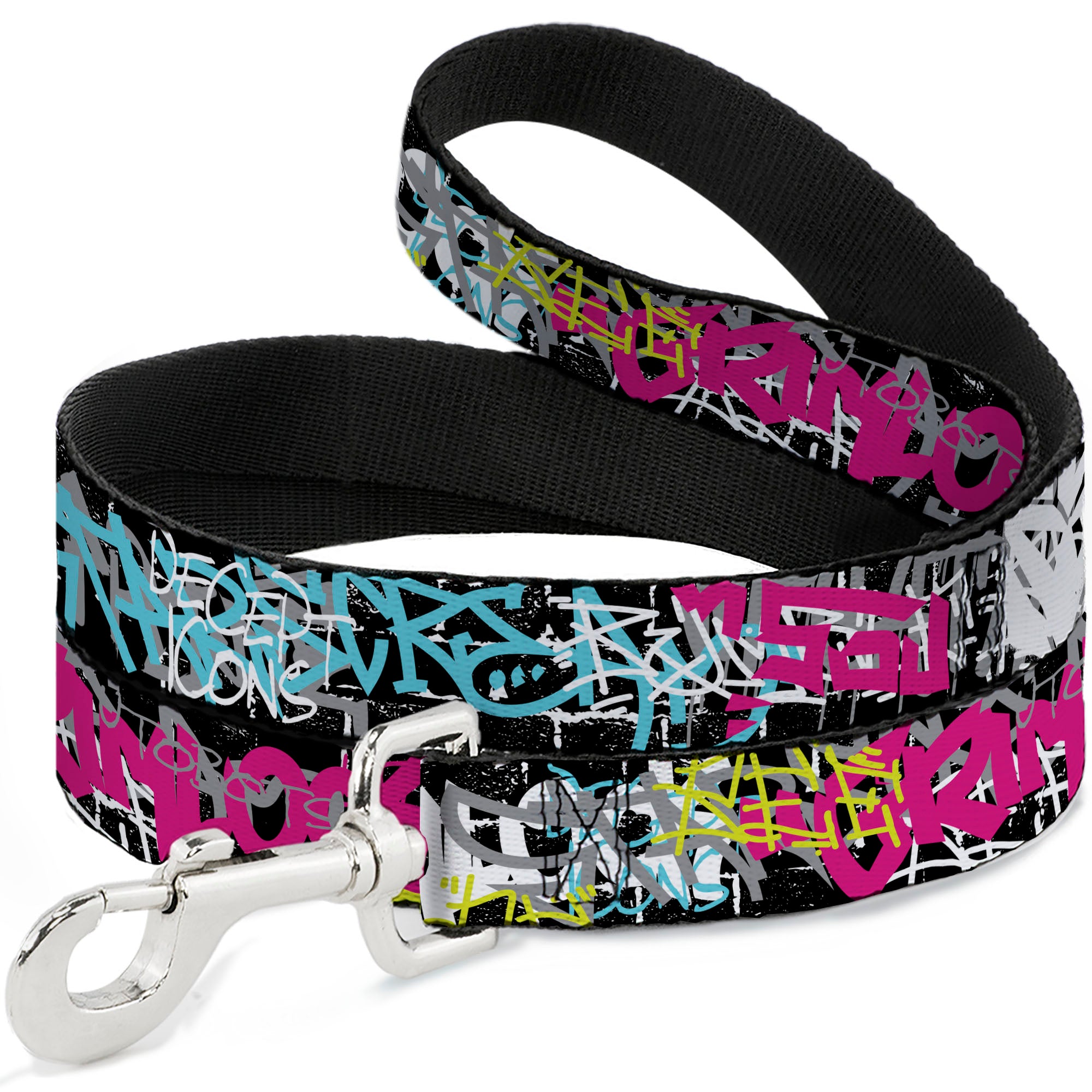 Dog Leash - Transformers Icons and Names Graffiti Collage Black/Multi Color