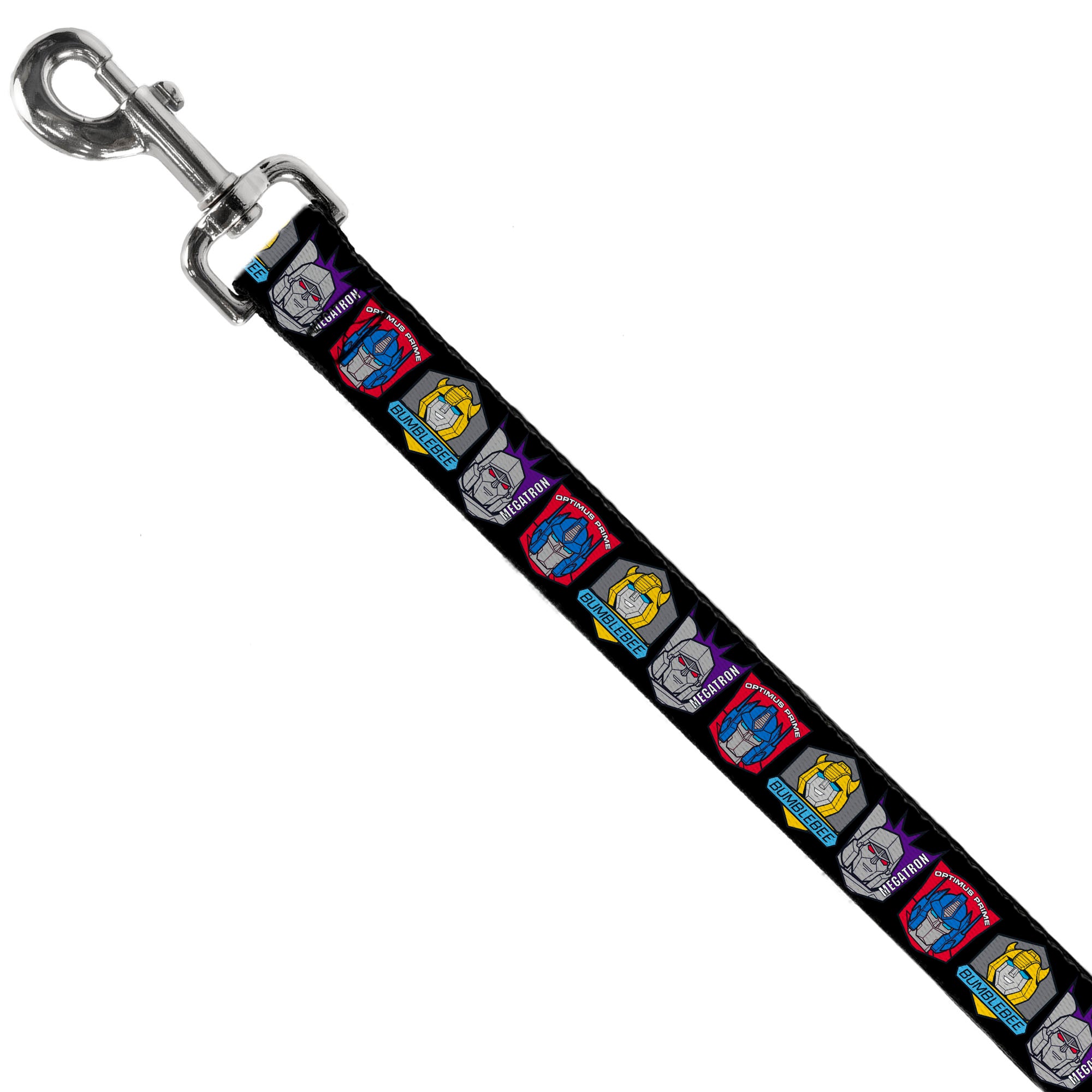 Dog Leash - Transformers Three Character Pose Icons Black Dog Leashes Transformers