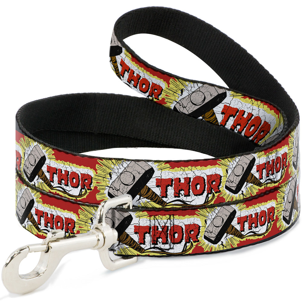 Dog Leash - THOR & Hammer Red/Yellow/White Dog Leashes Marvel Comics