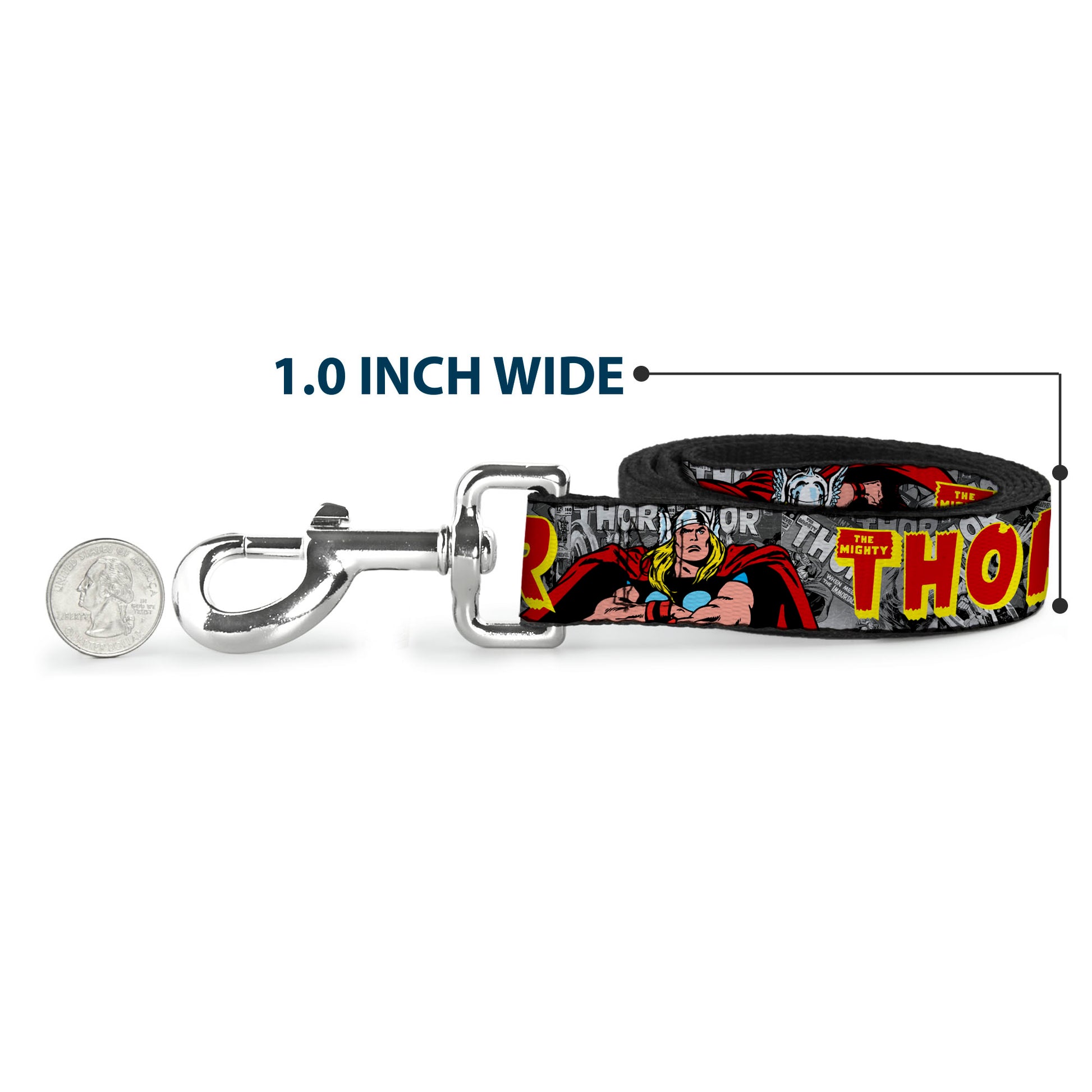 Dog Leash - THE MIGHTY THOR Action Poses Dog Leashes Marvel Comics