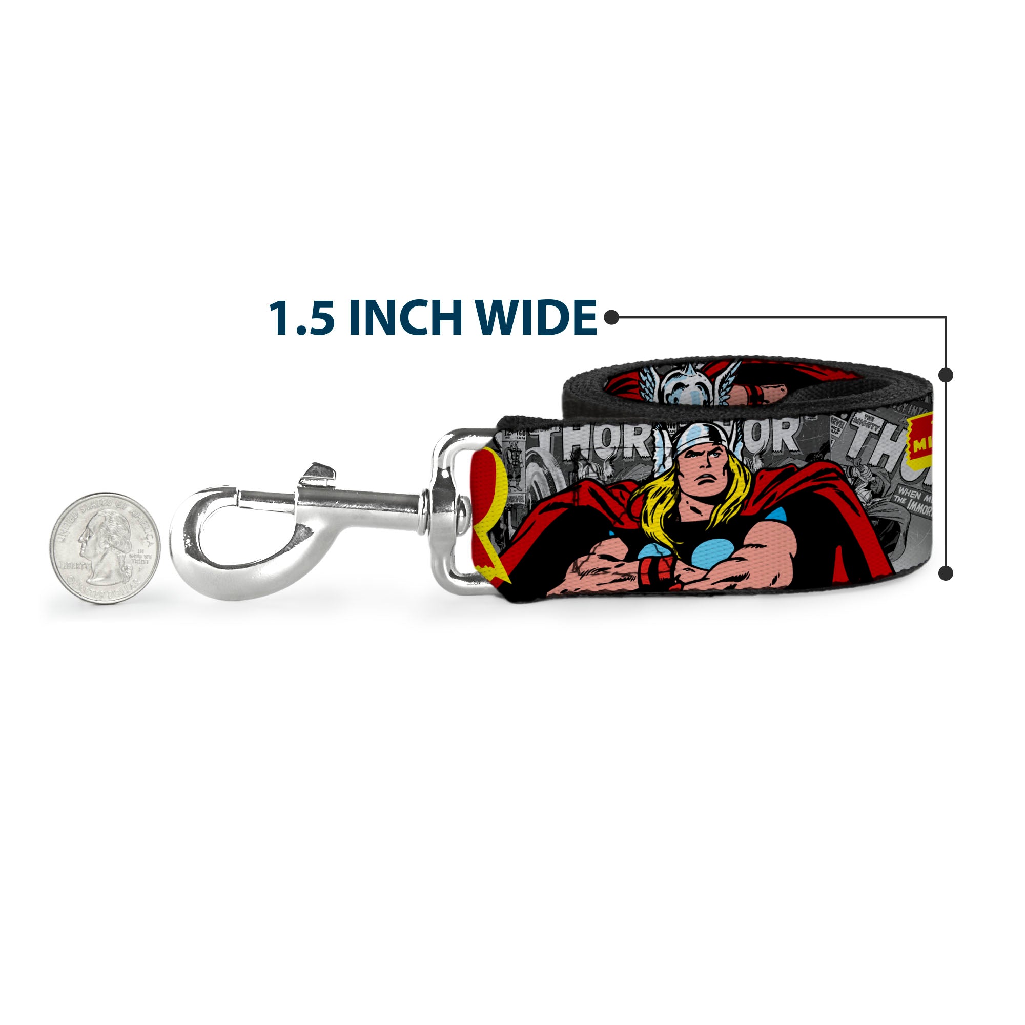 Dog Leash - THE MIGHTY THOR Action Poses Dog Leashes Marvel Comics