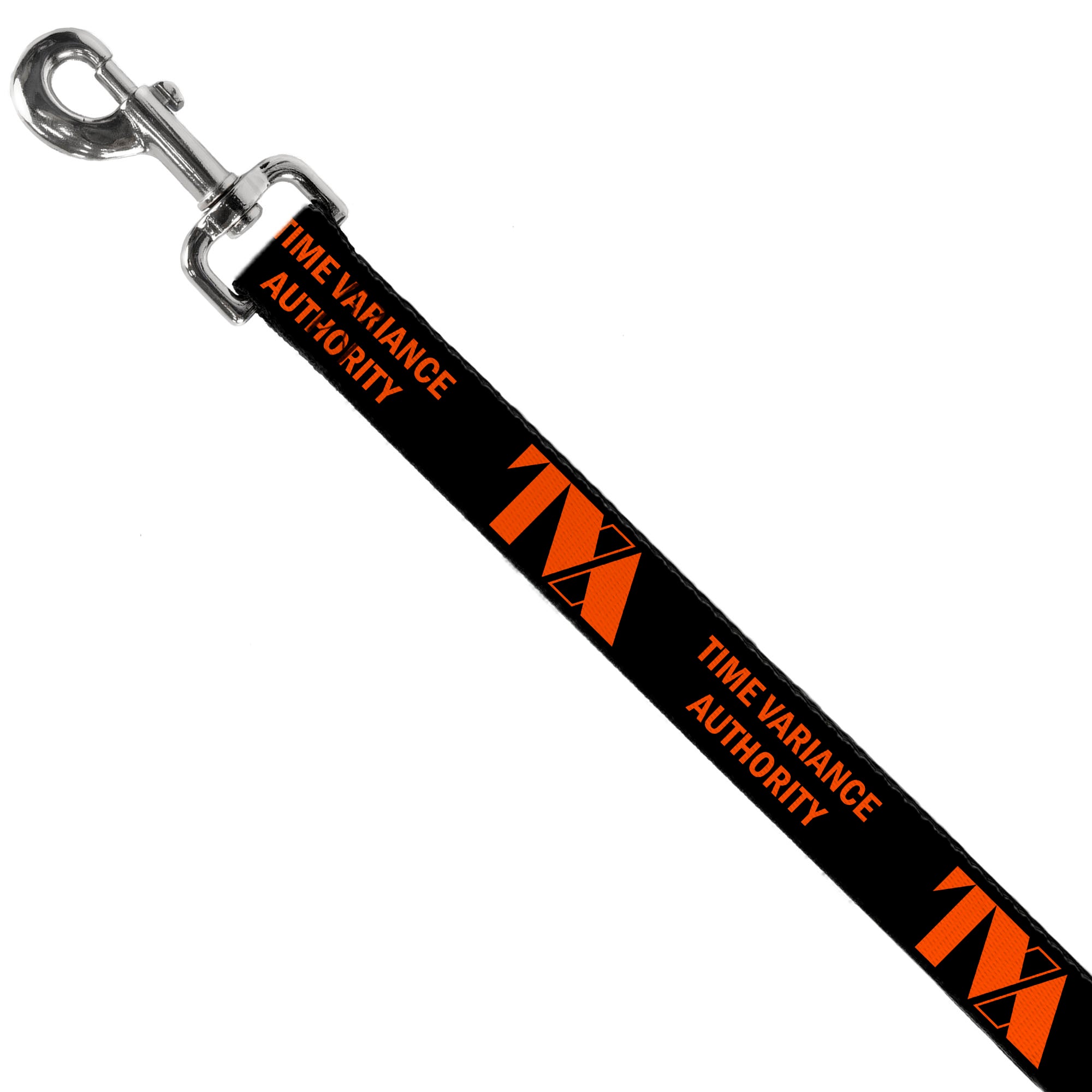 Dog Leash - Loki Series TVA TIME VARIANCE AUTHORITY Text Black/Orange Dog Leashes Marvel Comics