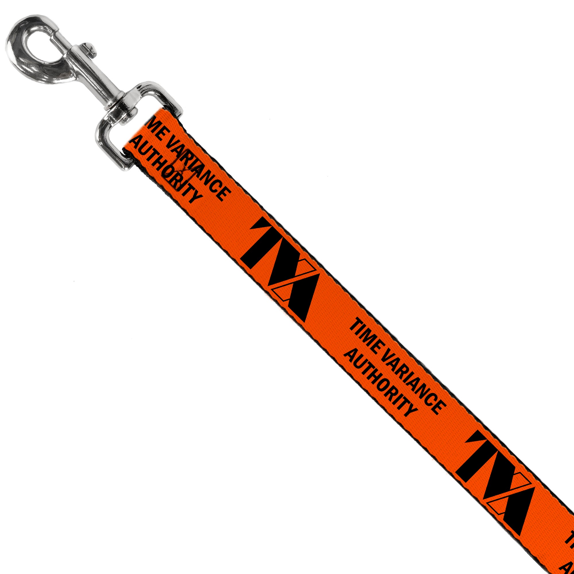 Dog Leash - Loki Series TVA TIME VARIANCE AUTHORITY Text Orange/Black Dog Leashes Marvel Comics
