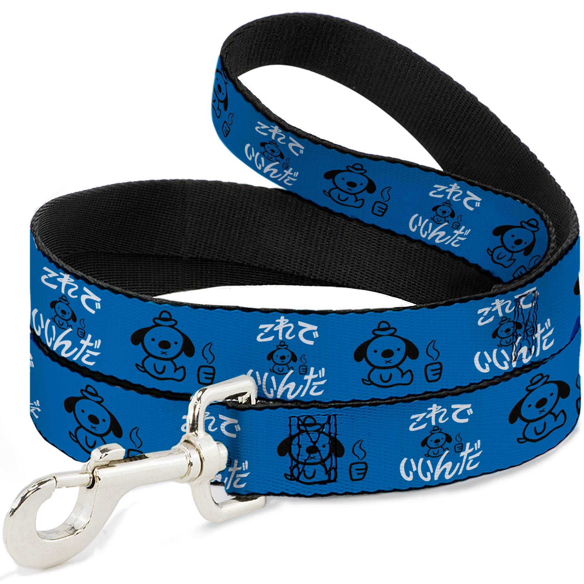 Dog Leash - This is Fine Japanese Question Hound Flame Blue/Black/White Dog Leashes This is Fine