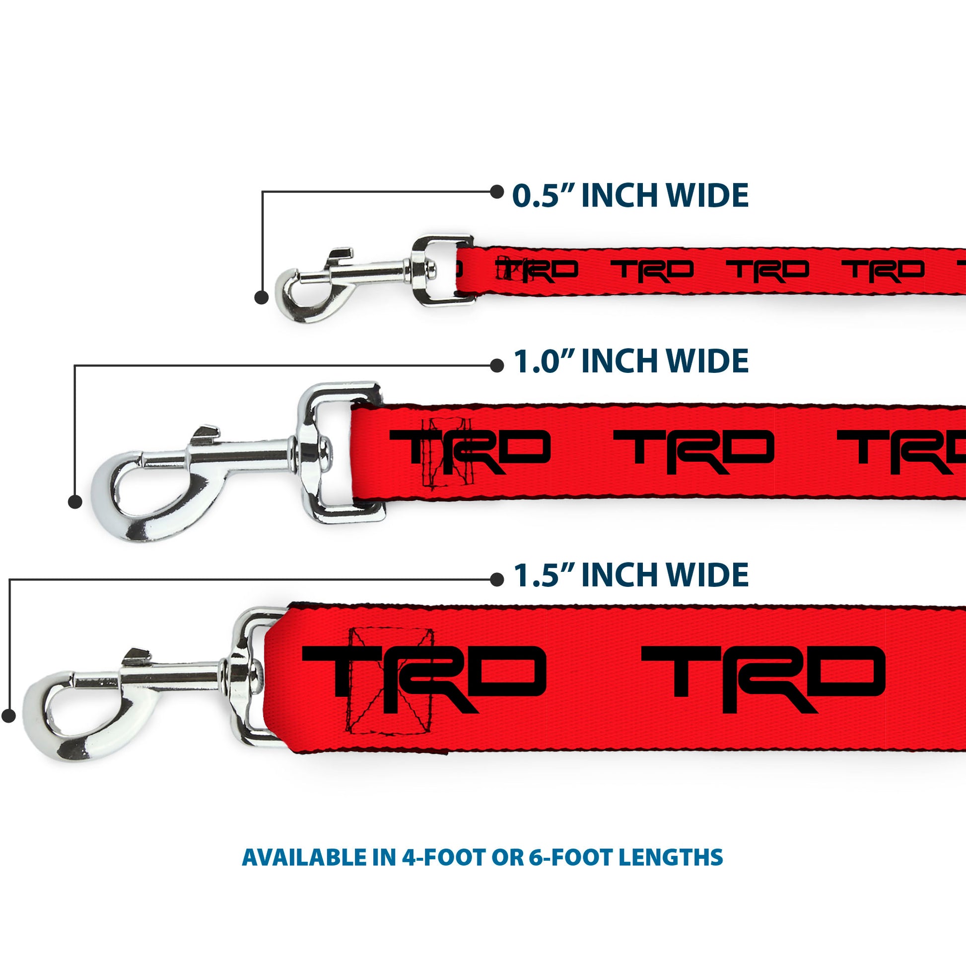 Dog Leash - Toyota Racing Development TRD Logo Red/Black Dog Leashes Toyota