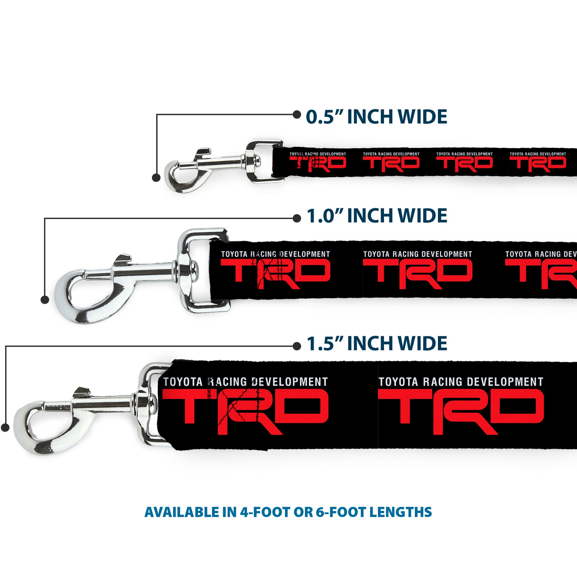 Dog Leash - TOYOTA RACING DEVELOPMENT TRD Logo Black/White/Red Dog Leashes Toyota