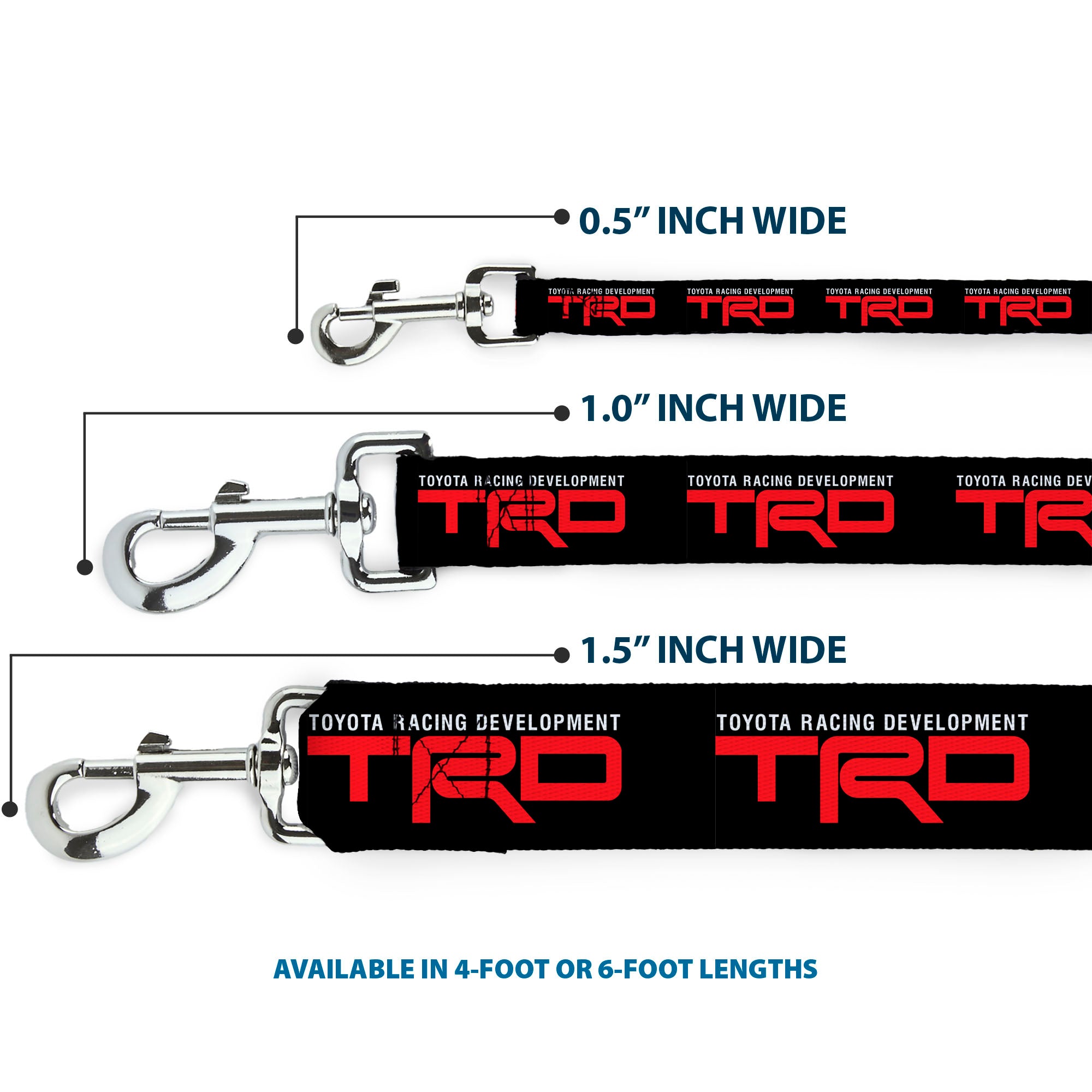 Dog Leash - TOYOTA RACING DEVELOPMENT TRD Logo Black/White/Red Dog Leashes Toyota