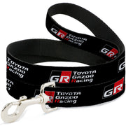 Dog Leash - TOYOTA GAZOO RACING GR NORTH AMERICA Logo and Text Black/White/Red Dog Leashes Toyota