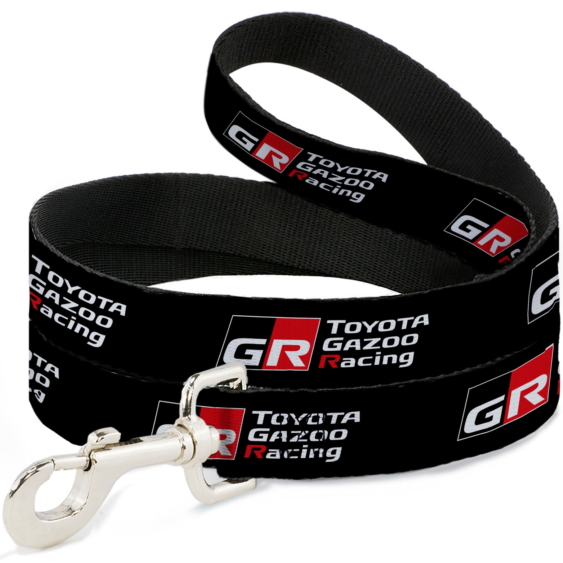 Dog Leash - TOYOTA GAZOO RACING GR NORTH AMERICA Logo and Text Black/White/Red Dog Leashes Toyota