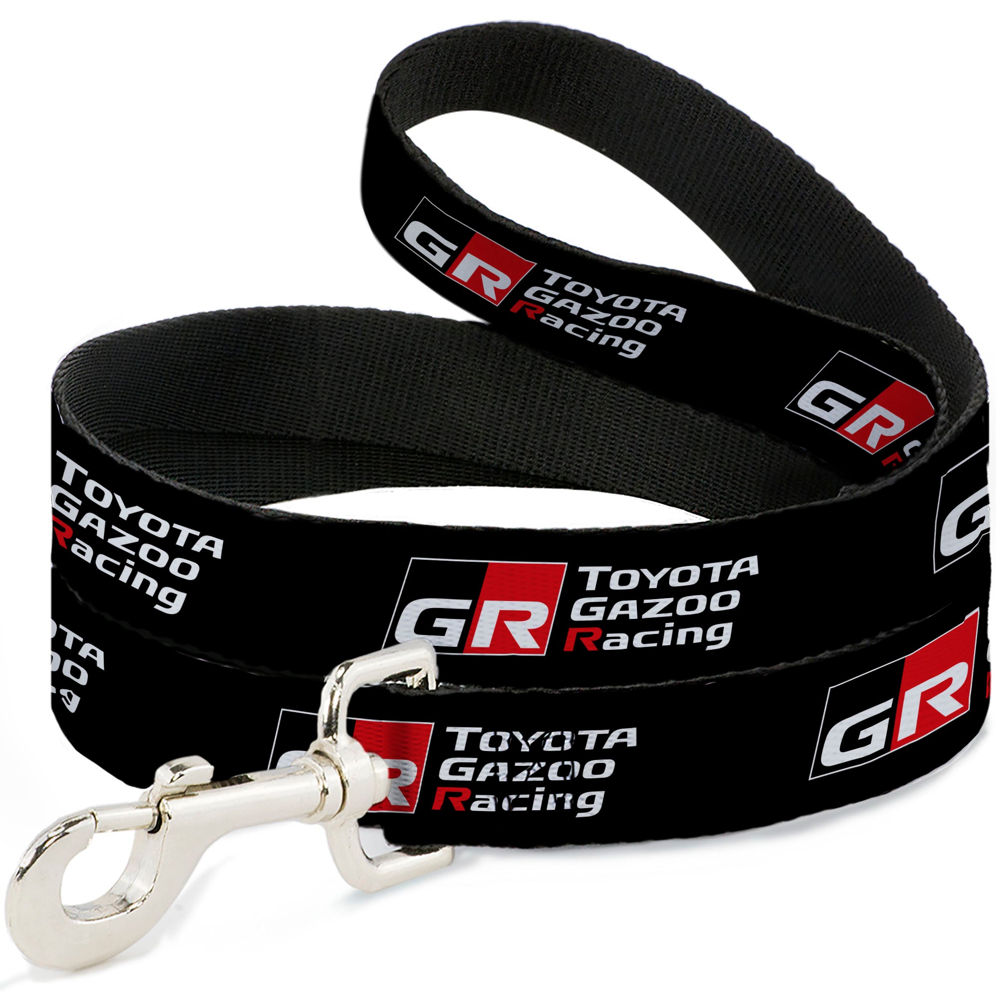 Dog Leash - TOYOTA GAZOO RACING GR NORTH AMERICA Logo and Text Black/White/Red Dog Leashes Toyota