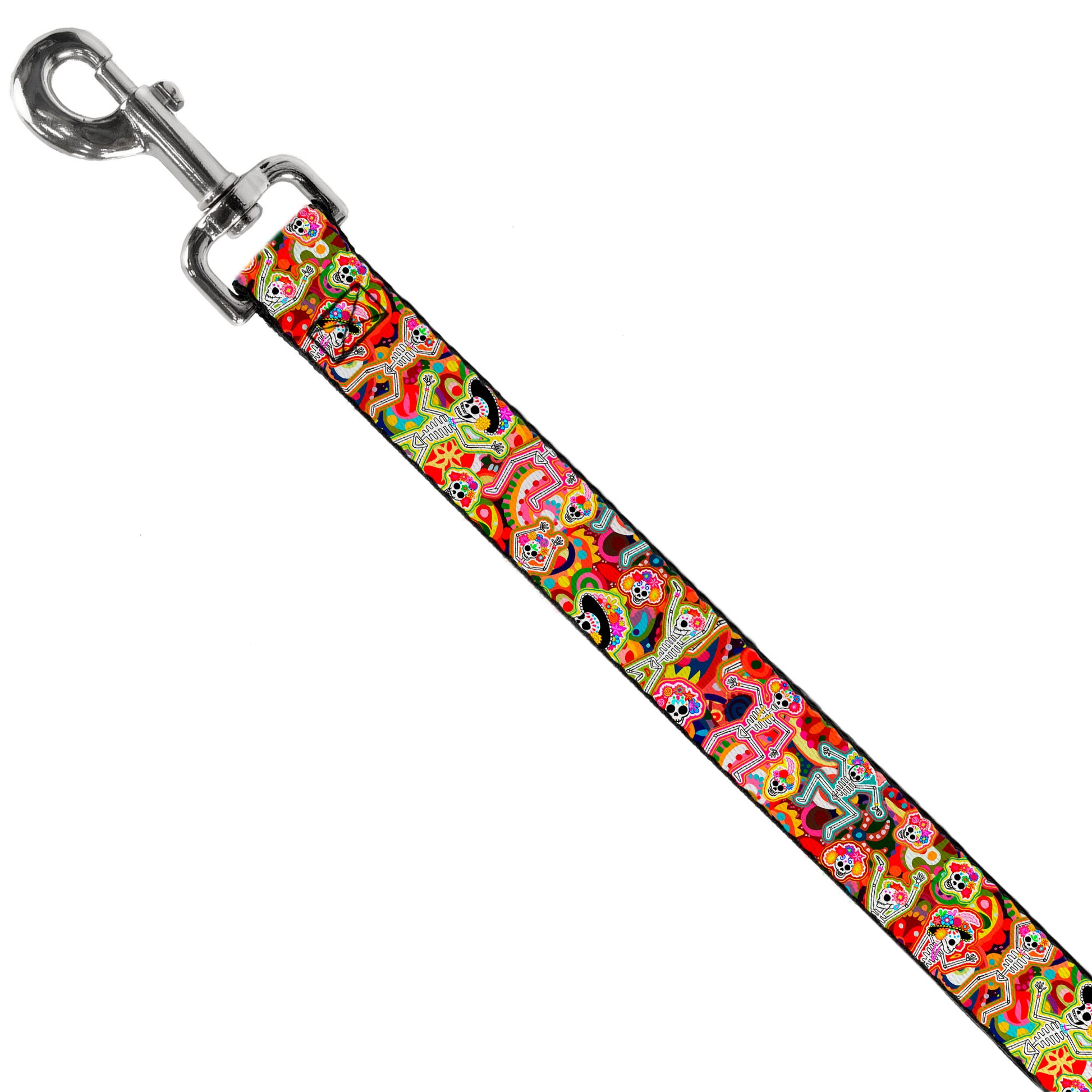 Dog Leash - Dancing Catrinas Collage Multi Color Dog Leashes Thaneeya McArdle