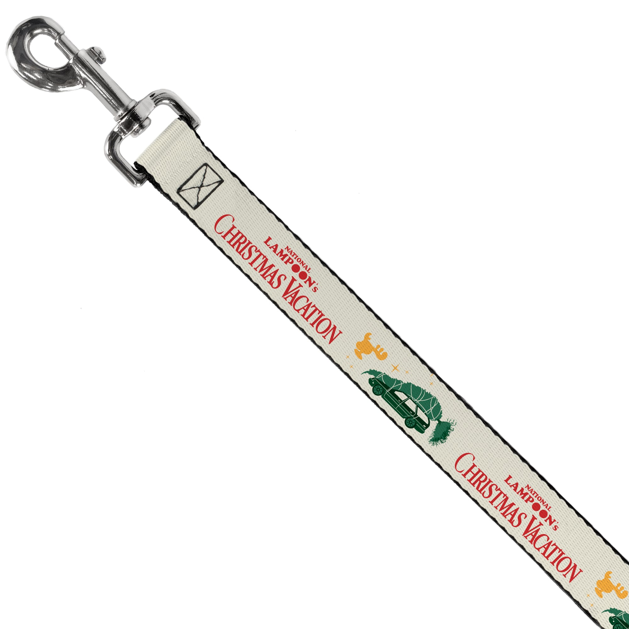 Dog Leash - NATIONAL LAMPOON'S CHRISTMAS VACATION Title Logo Icons Collage White/Green/Red Dog Leashes National Lampoon's