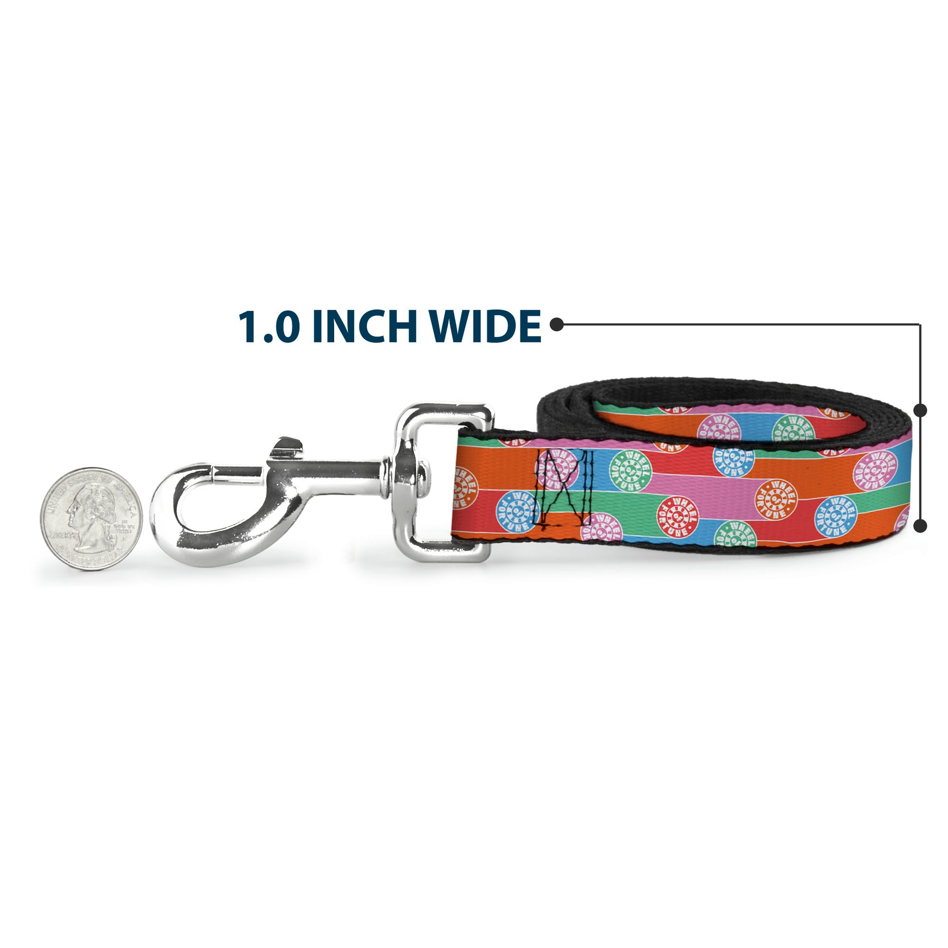 Dog Leash - WHEEL OF FORTUNE Wheels Collage Multi Color Dog Leashes Wheel of Fortune