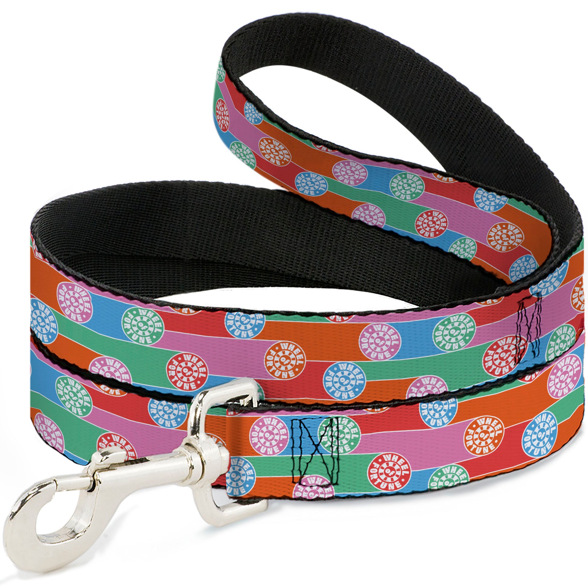 Dog Leash - WHEEL OF FORTUNE Wheels Collage Multi Color Dog Leashes Wheel of Fortune